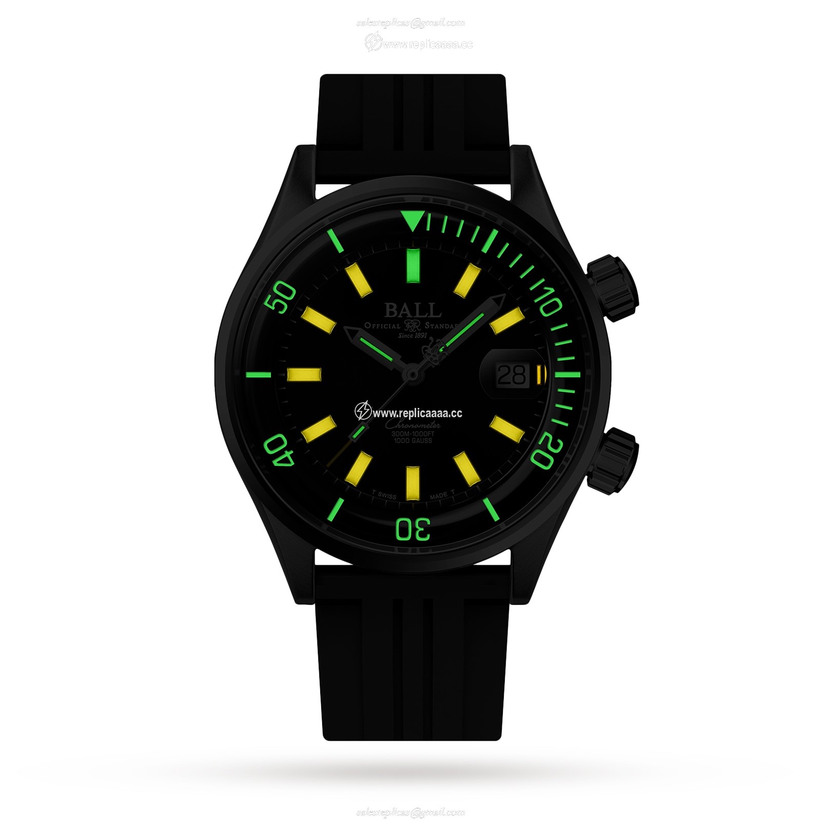 Replica BALL Engineer Master II Diver Chronometer 42mm Mens details DM2280A-P1C-BK