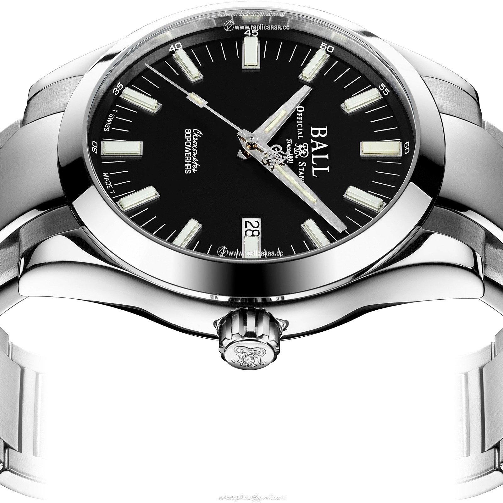 Replica BALL Engineer M Marvelight 43mm Mens details Black NM2128C-S1C-BK