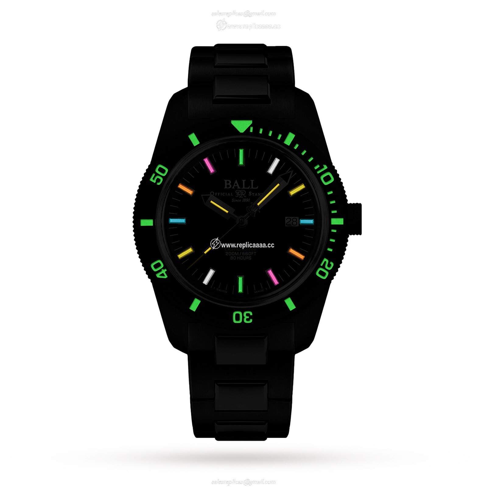 Replica BALL Engineer II M Skindiver Heritage 42mm Mens details DD3208B-S2C-BKR