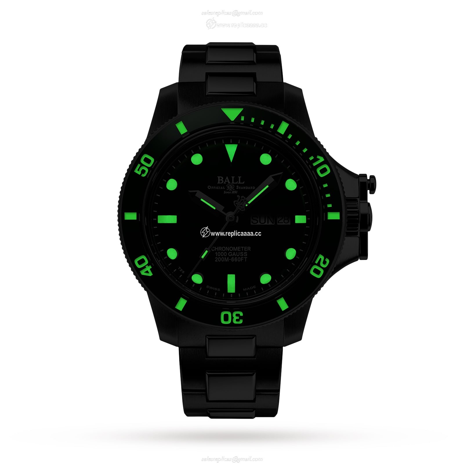 Replica BALL Engineer Hydrocarbon Original 43mm Mens details DM2218B-S2CJ-GR