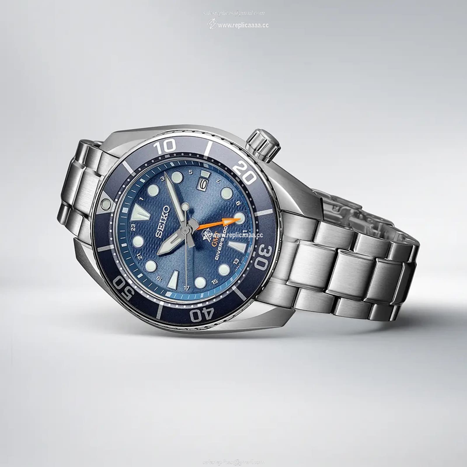Replica Seiko Prospex Aqua 'SUMO' Solar GMT Diver SFK001J1