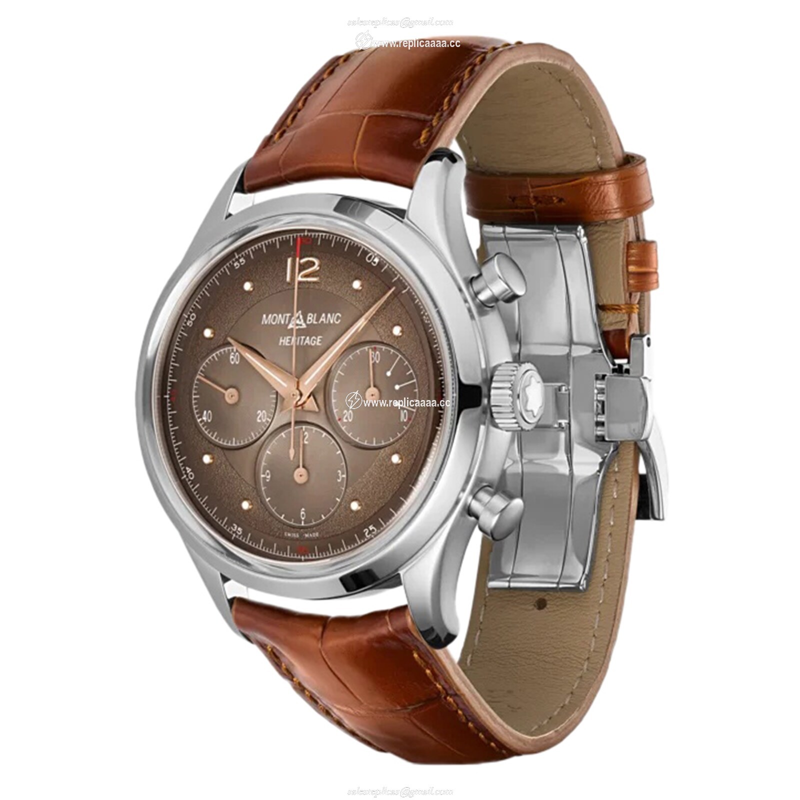 Replica Montblanc Heritage Chronograph 41mm Mens details 128671