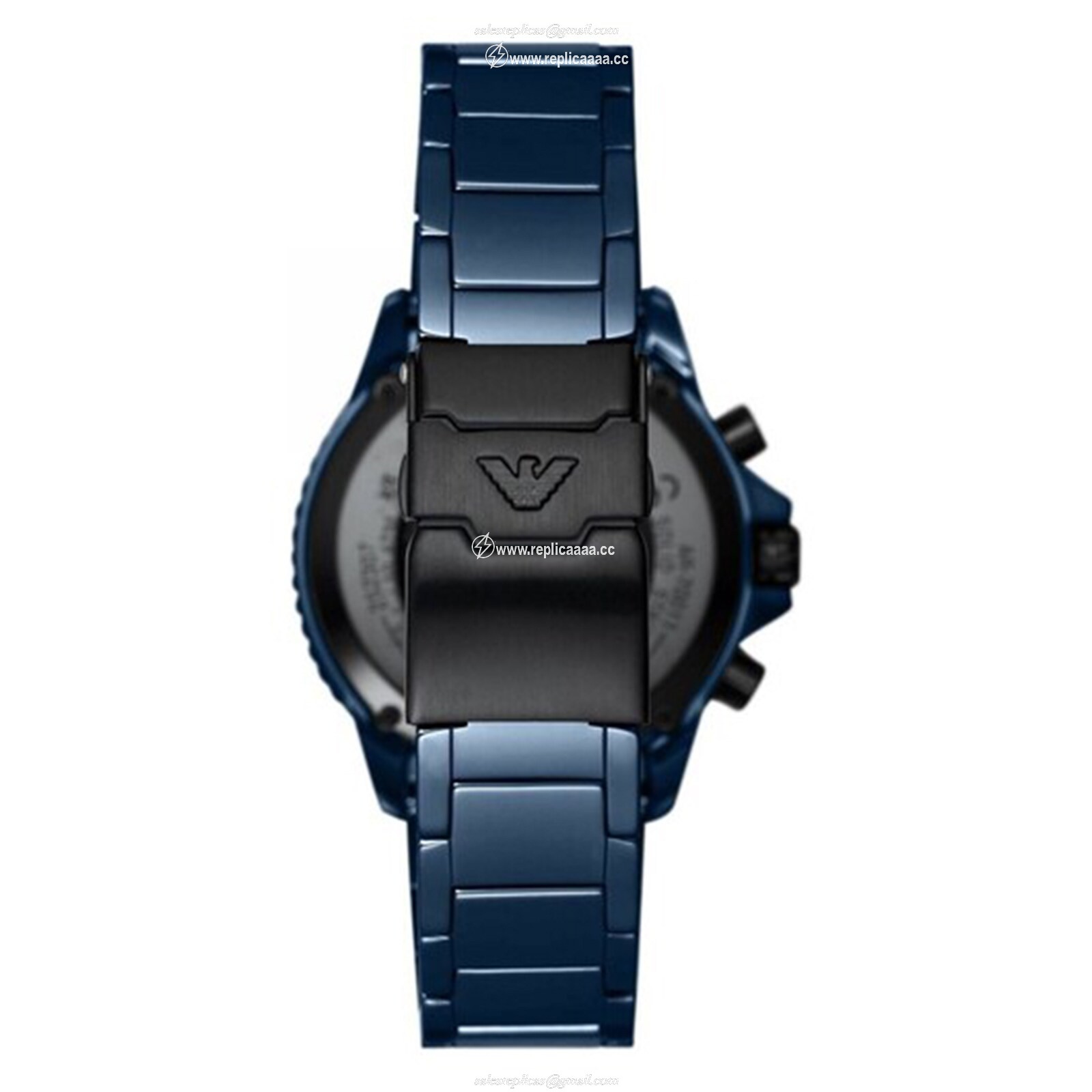 Replica Emporio Armani Diver Mens details 43mm Blue AR70009