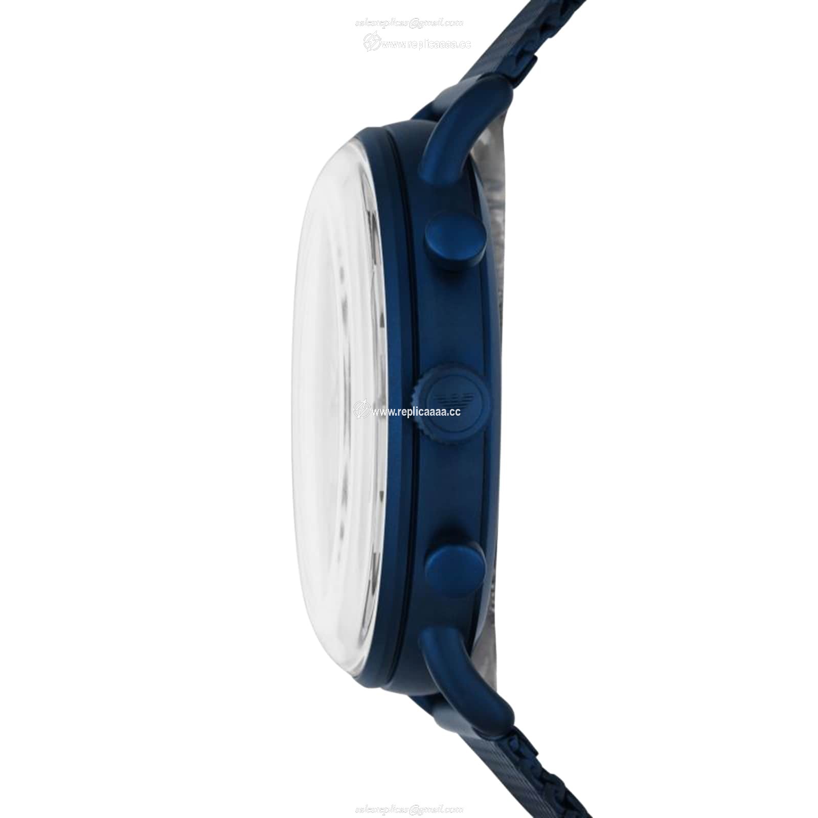 Replica Emporio Armani 43mm Mens Blue Mesh details AR11289