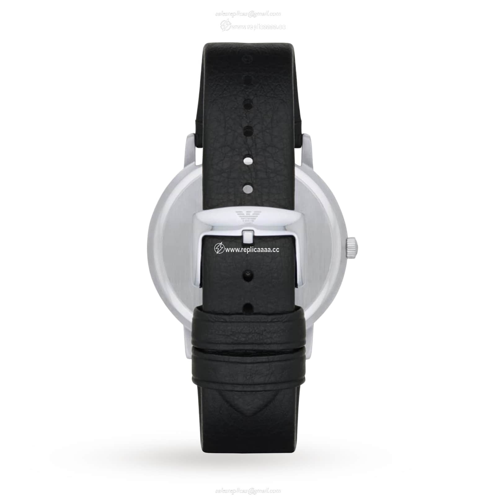 Replica Emporio Armani Black Leather Gents details AR11013 2 Replica Emporio Armani Black Leather Gents details AR11013