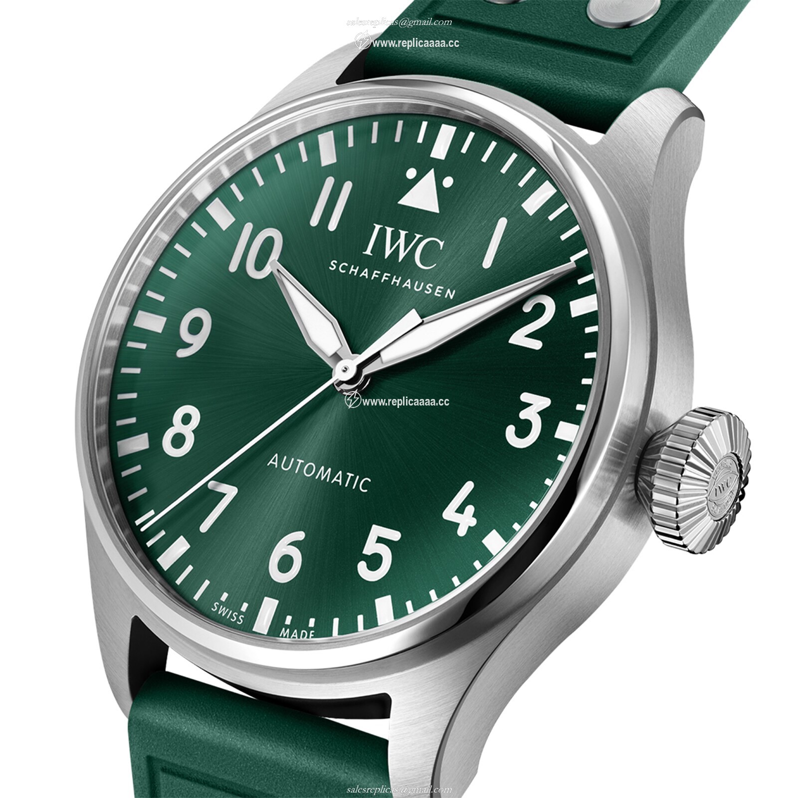 Replica IWC Big Pilot 43mm Mens details Green IW329306 2 Replica IWC Big Pilot 43mm Mens details Green IW329306