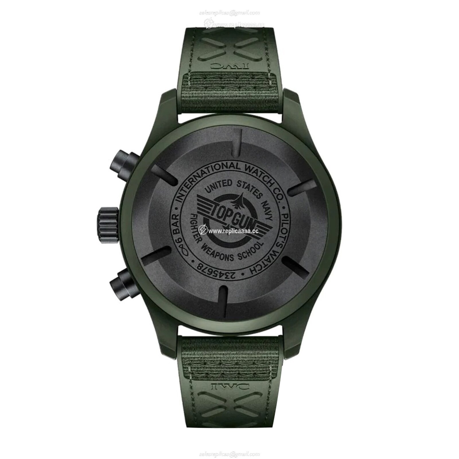 Replica IWC Pilot's Chronograph Top Gun Edition Woodland 44.5mm Mens details Green IW389106 2 Replica IWC Pilot's Chronograph Top Gun Edition Woodland 44.5mm Mens details Green IW389106