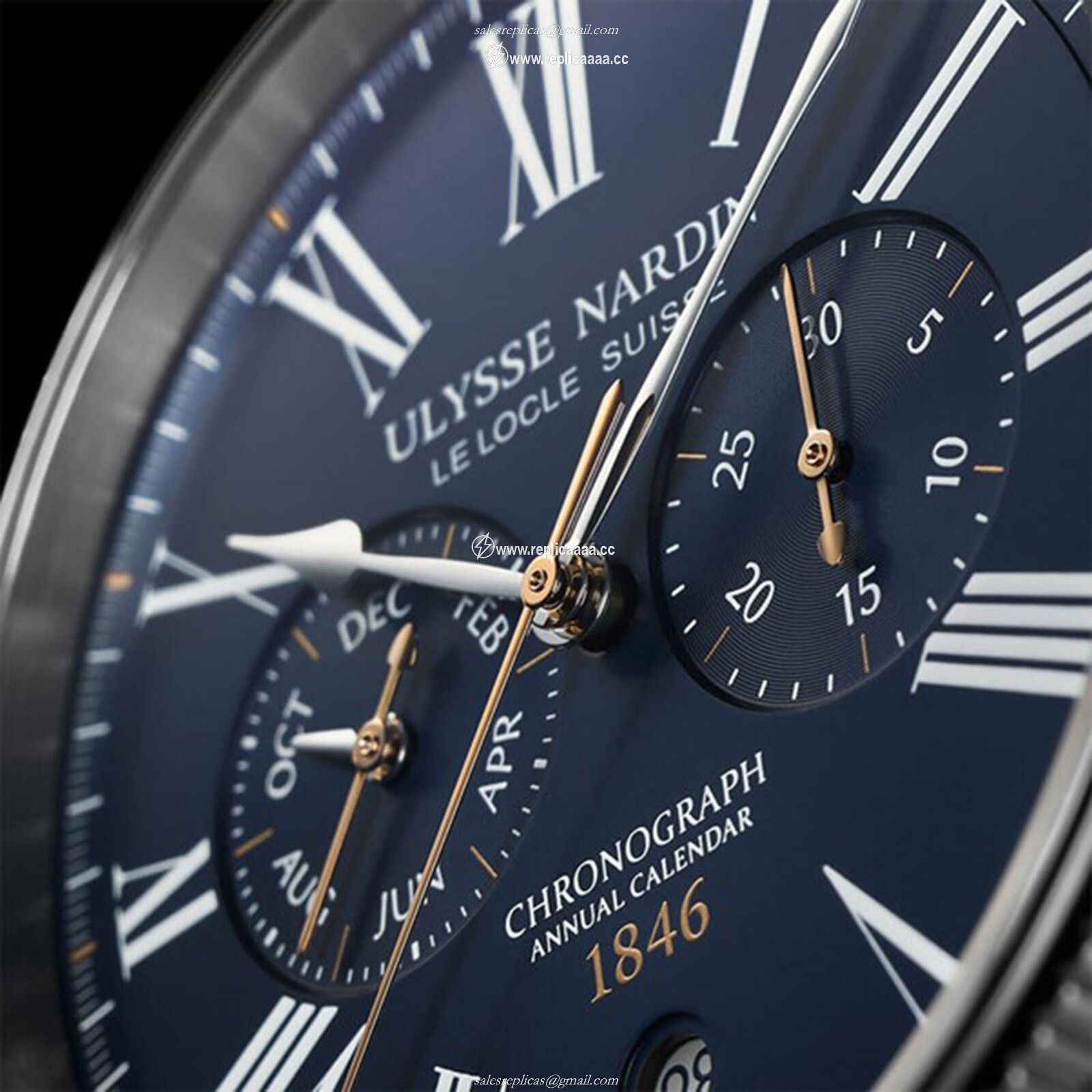 Replica Ulysse Nardin Marine Torpilleur Chronograph 44mm Stainless Steel Case And Bezel 1533-320LE-3A-175/1B 2 Replica Ulysse Nardin Marine Torpilleur Chronograph 44mm Stainless Steel Case And Bezel 1533-320LE-3A-175/1B