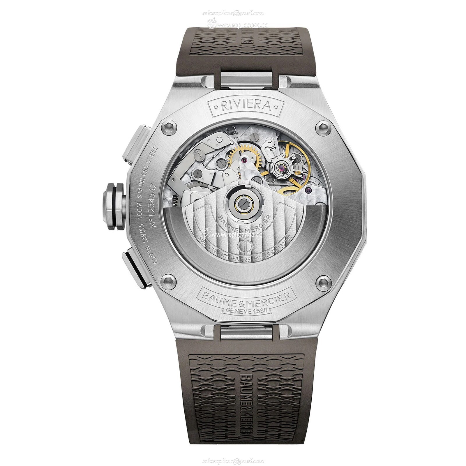 Replica Baume & Mercier Riviera 43mm Mens details Grey BMOA10722
