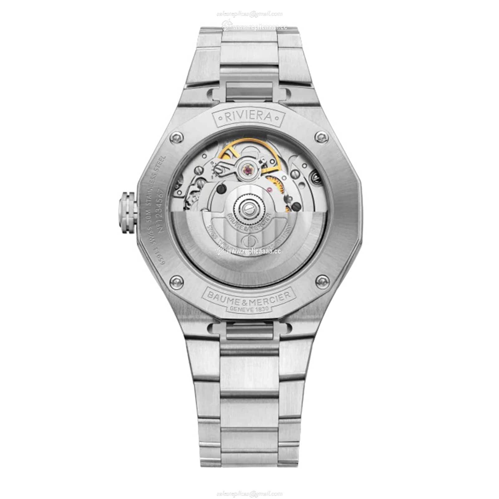 Replica Baume & Mercier Riviera 36mm Unisex details Mother Of Pearl M0A10663 2 Replica Baume & Mercier Riviera 36mm Unisex details Mother Of Pearl M0A10663