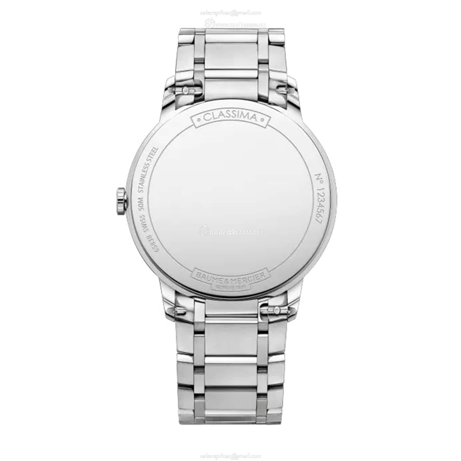 Replica Baume & Mercier Classima Quartz 42mm Mens details White M0A10526