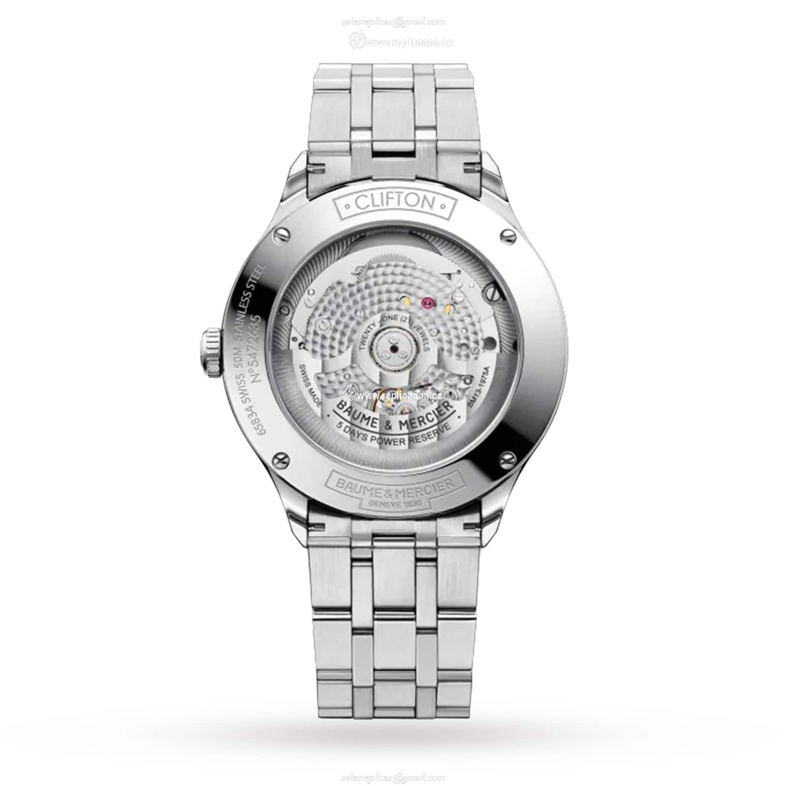 Replica Baume & Mercier Clifton Baumatic 40mm Mens details BM0A10468