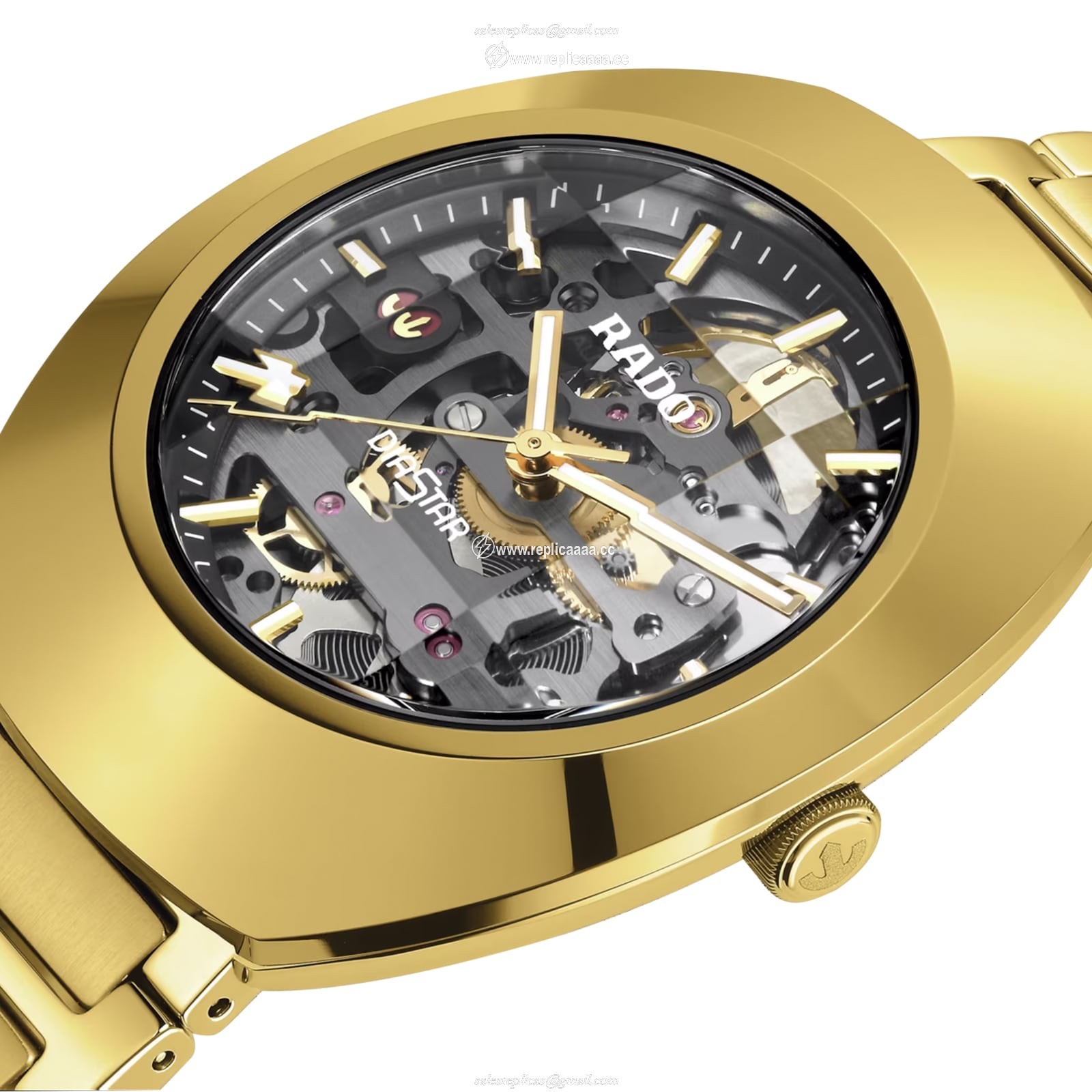 Replica Rado DiaStar Original Skeleton 38mm Unisex details R12164153