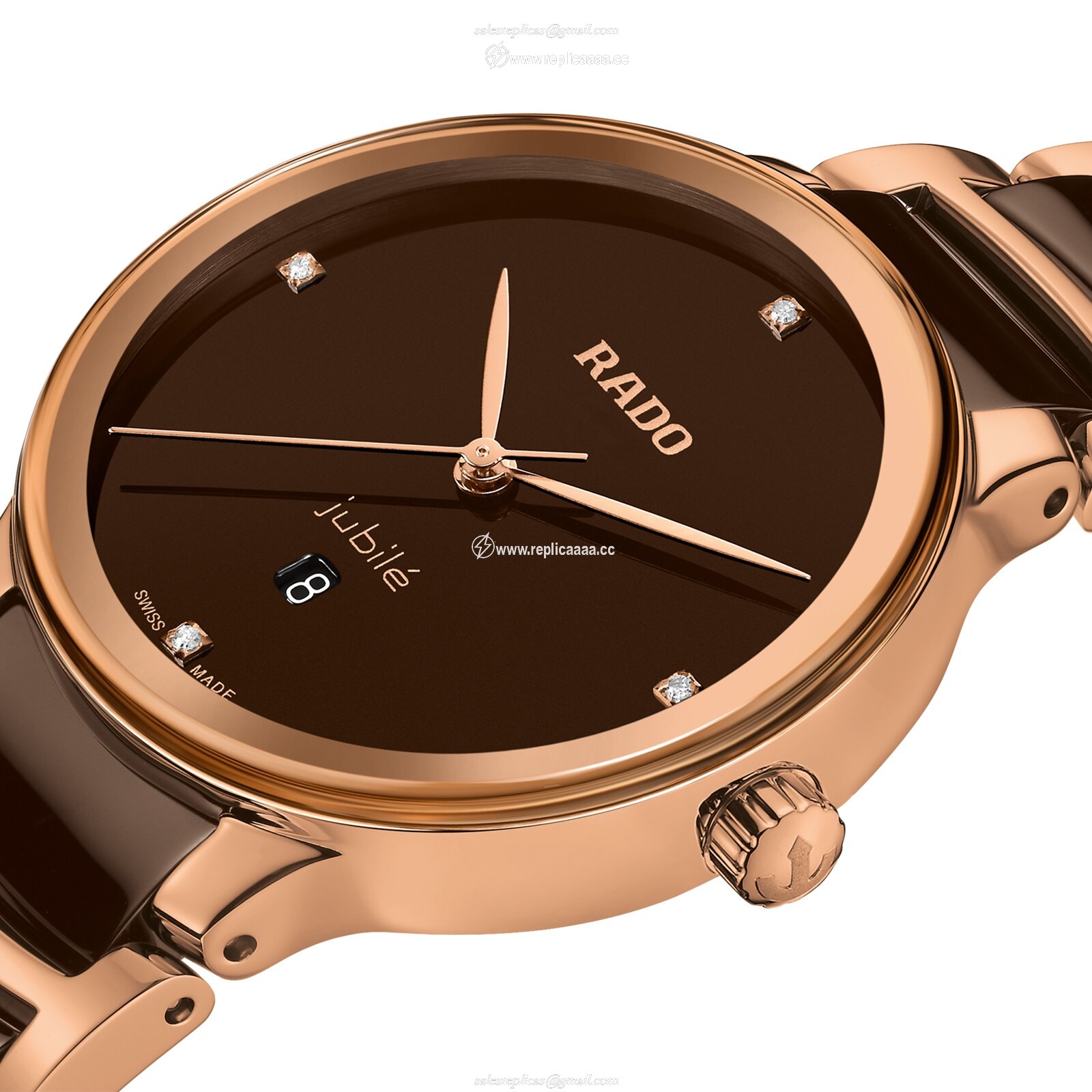 Replica Rado Centrix Diamonds 30.5mm Ladies details Brown R30024712 2 Replica Rado Centrix Diamonds 30.5mm Ladies details Brown R30024712
