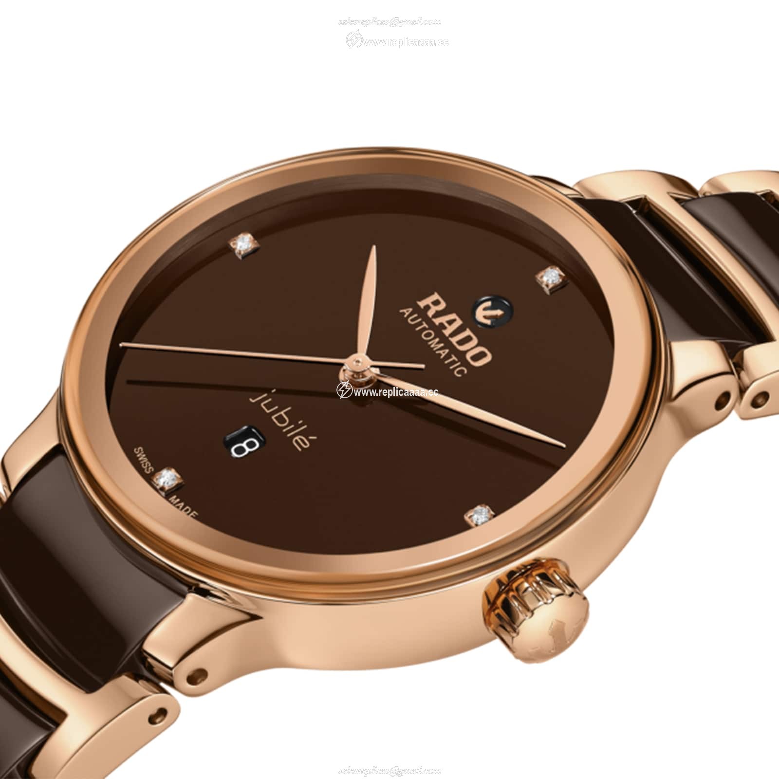 Replica Rado Centrix Automatic Diamonds 30.5mm Ladies details Brown R30019712 2 Replica Rado Centrix Automatic Diamonds 30.5mm Ladies details Brown R30019712