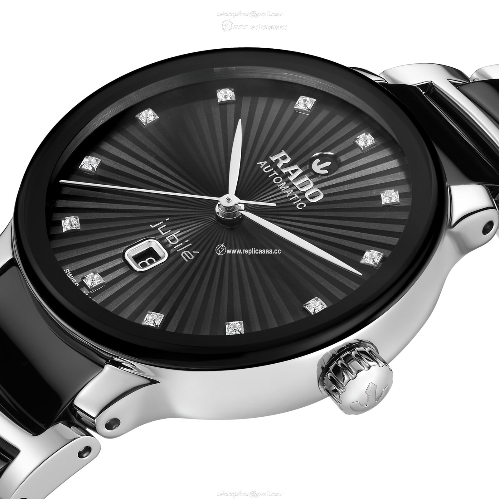Replica Rado Centrix 30.5mm Unisex details Black R30020742