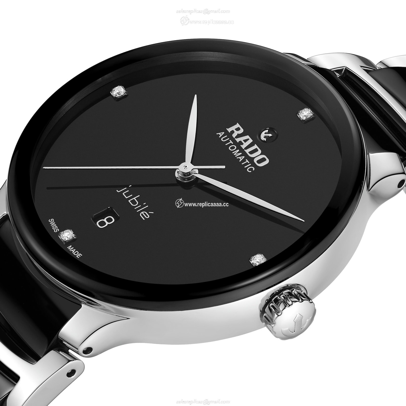 Replica Rado Centrix 39.5mm Mens details Black R30018712