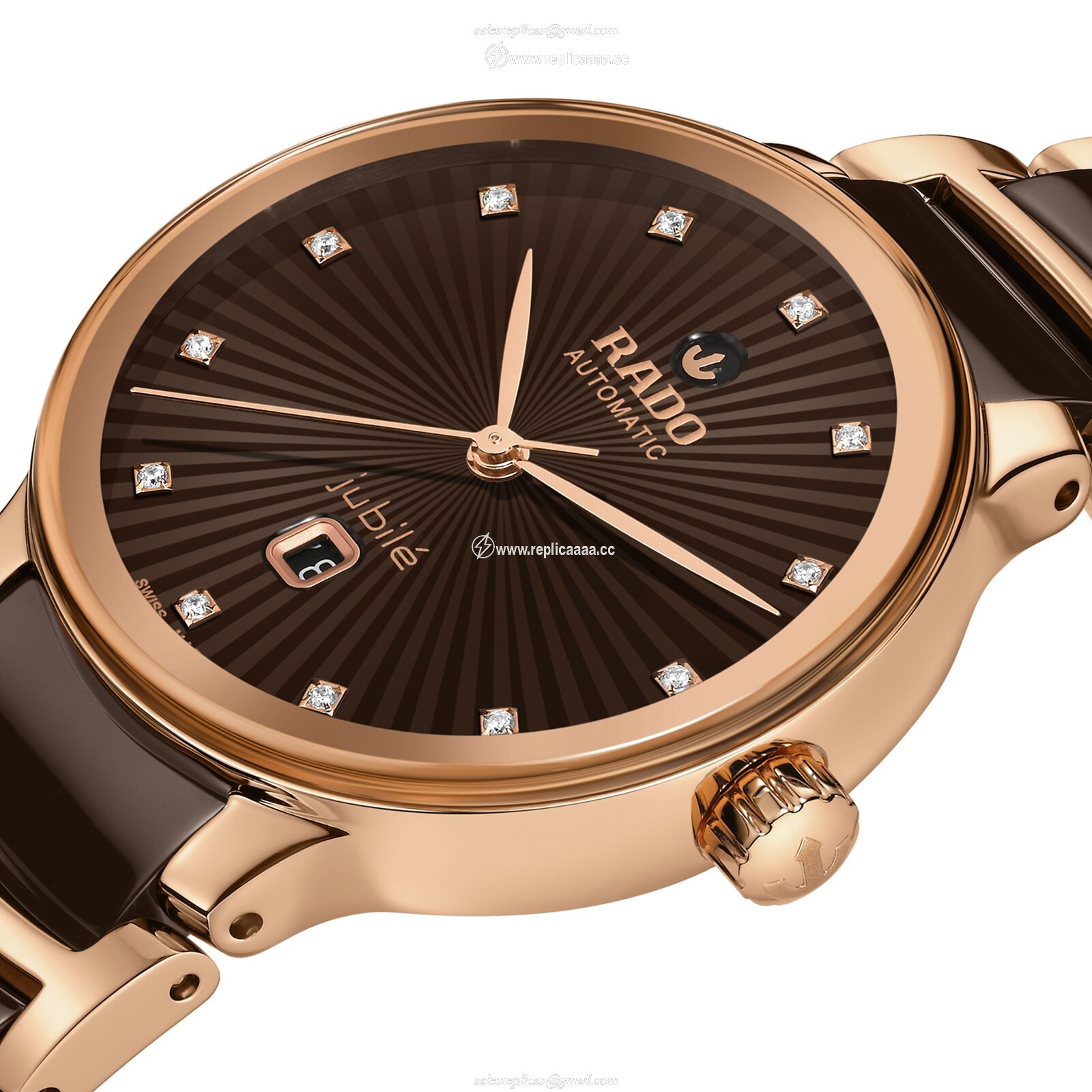 Replica Rado Centrix 30.5mm Unisex details Brown R30019732 2 Replica Rado Centrix 30.5mm Unisex details Brown R30019732