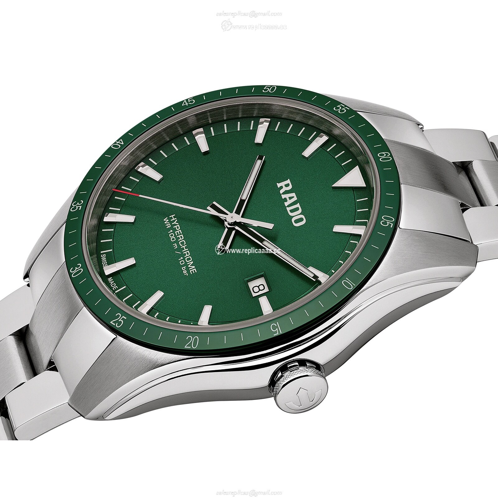 Replica Rado HyperChrome 44.9mm Mens details Green R32502313 2 Replica Rado HyperChrome 44.9mm Mens details Green R32502313