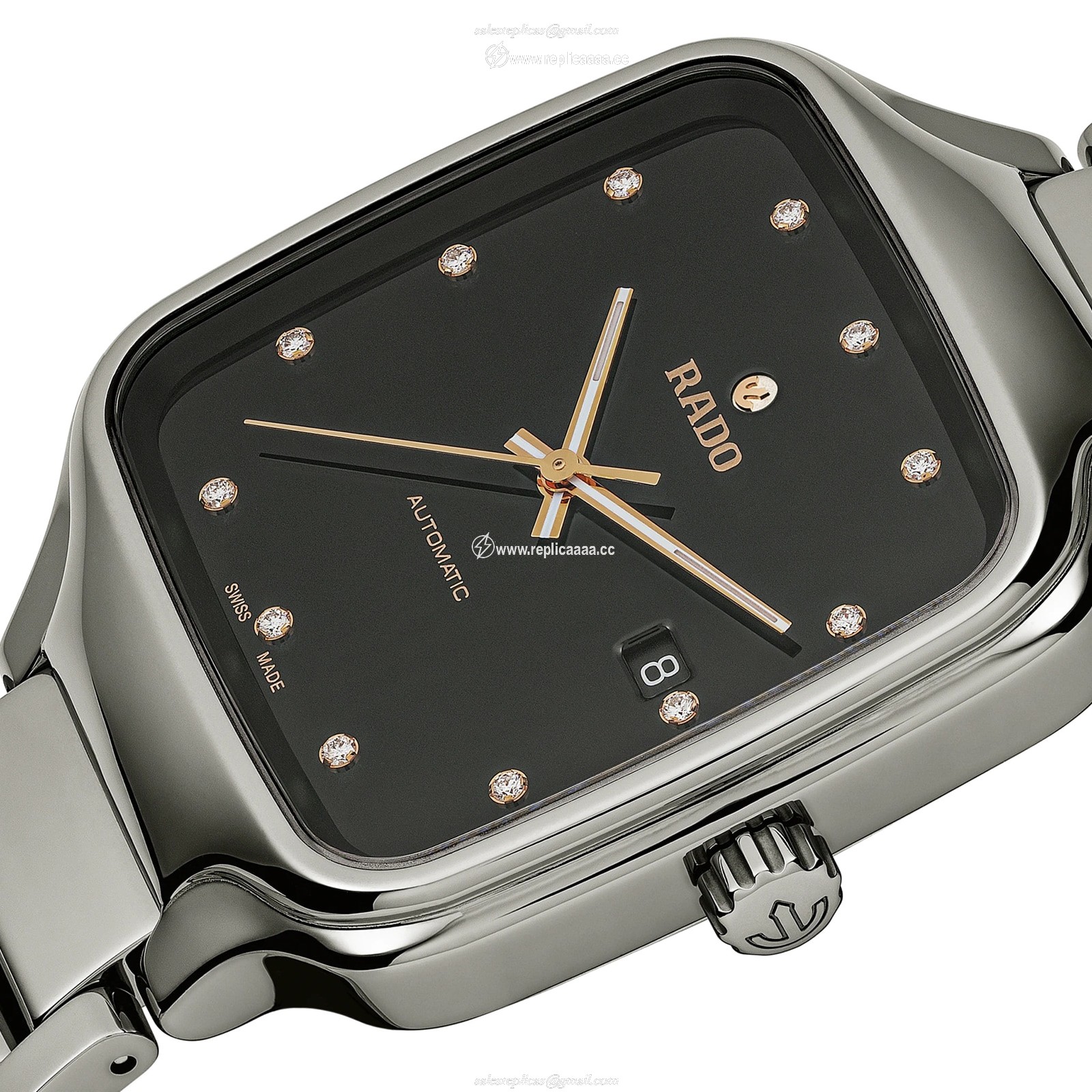 Replica Rado True Square Automatic Diamonds 38mm Mens details R27077702 2 Replica Rado True Square Automatic Diamonds 38mm Mens details R27077702