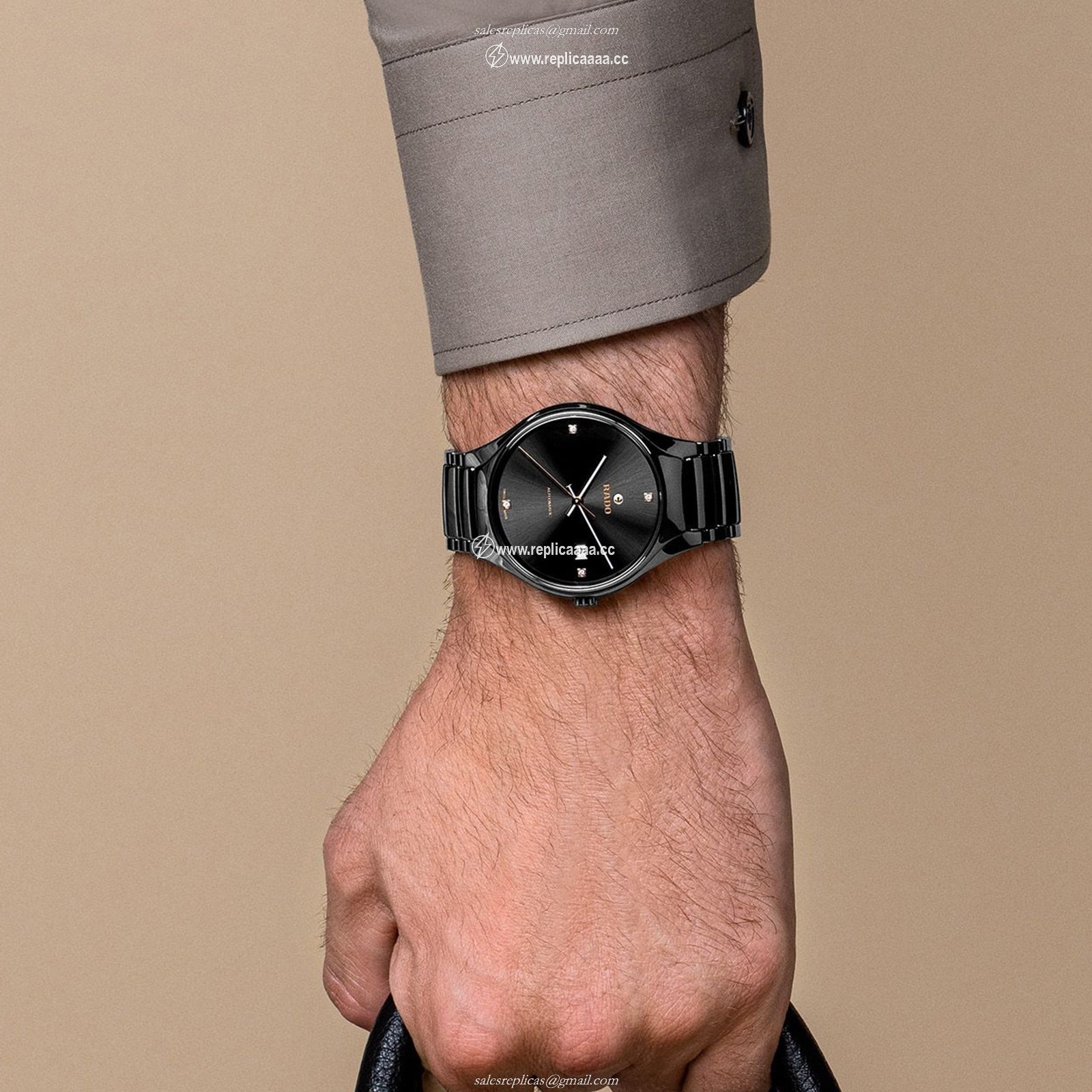 Replica Rado True Automatic Diamonds 40mm Mens details R27057712