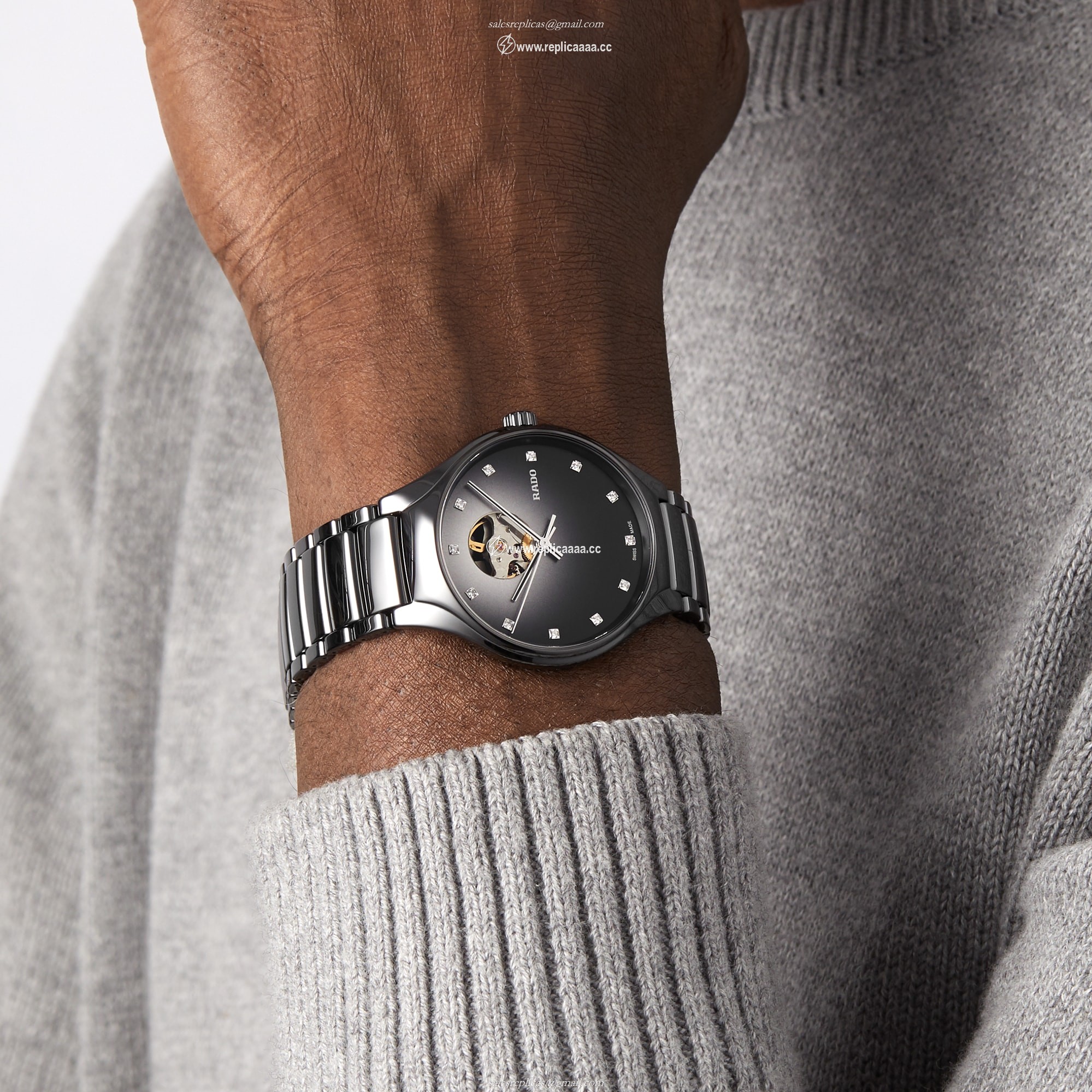 Replica Rado True Secret Diamonds 40mm Mens details R27107732 2 Replica Rado True Secret Diamonds 40mm Mens details R27107732