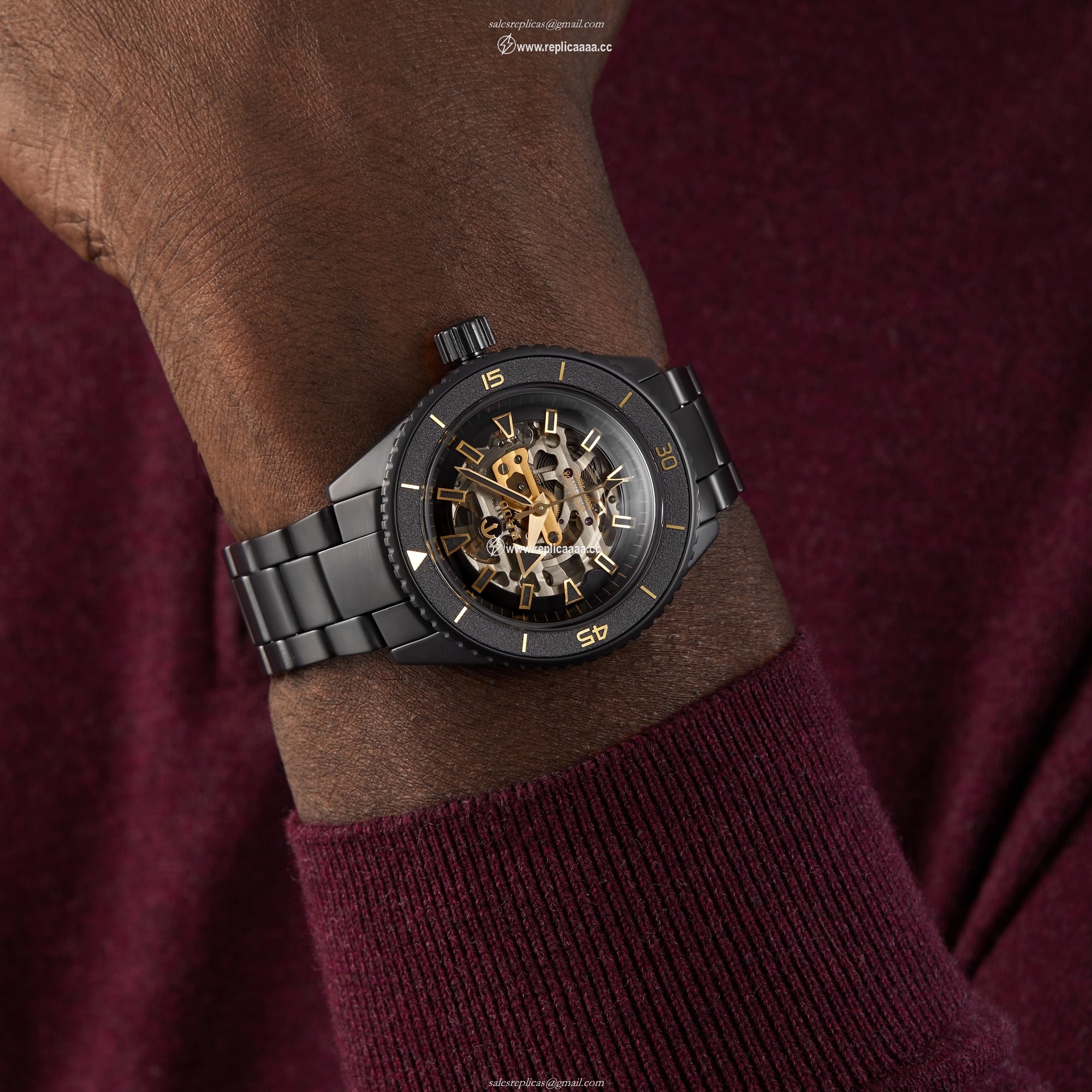 Replica Rado Captain Cook Ceramic Skeleton 43mm Mens details - Limited Edition R32147162 2 Replica Rado Captain Cook Ceramic Skeleton 43mm Mens details - Limited Edition R32147162