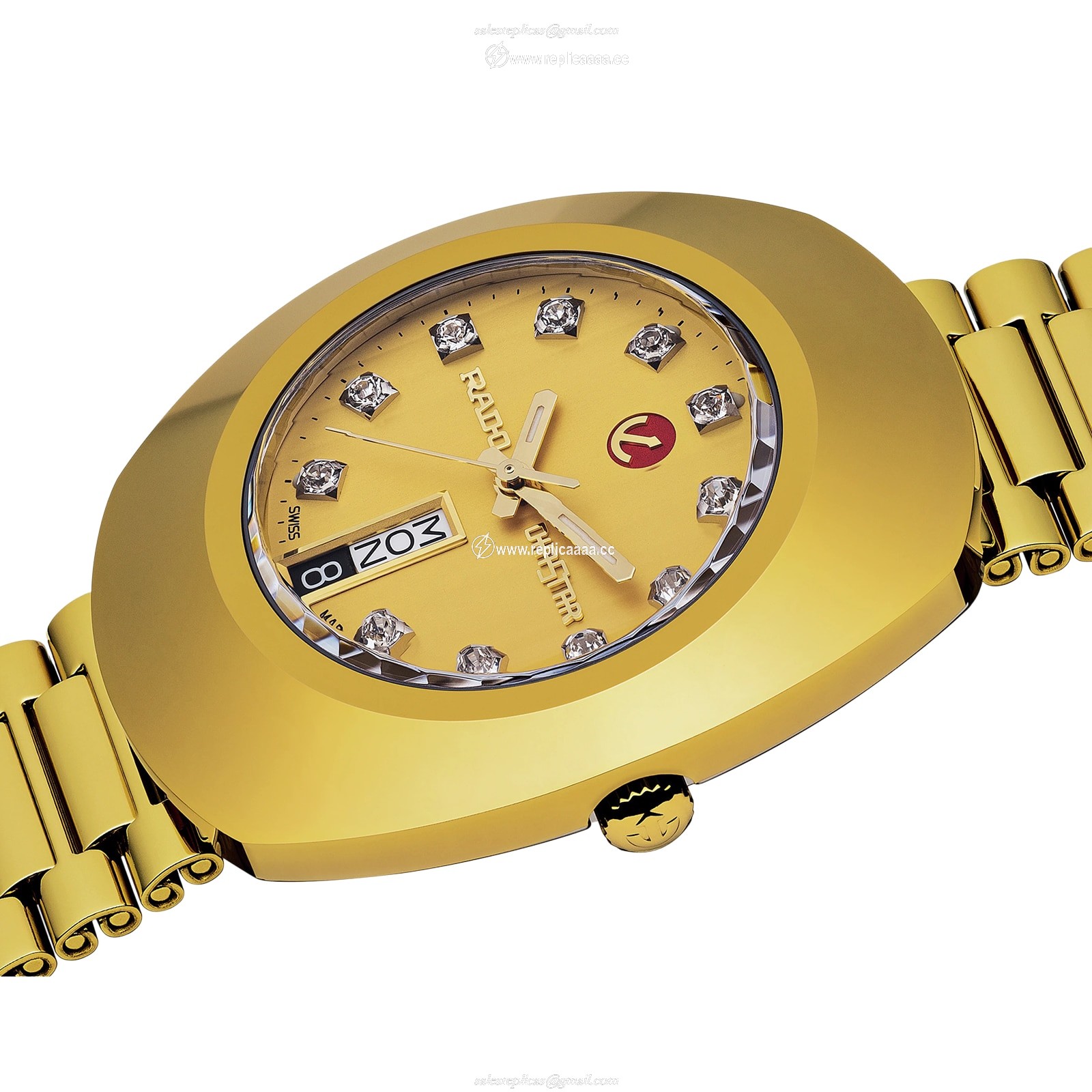 Replica Rado DiaStar 35mm Mens details Gold R12413493 2 Replica Rado DiaStar 35mm Mens details Gold R12413493