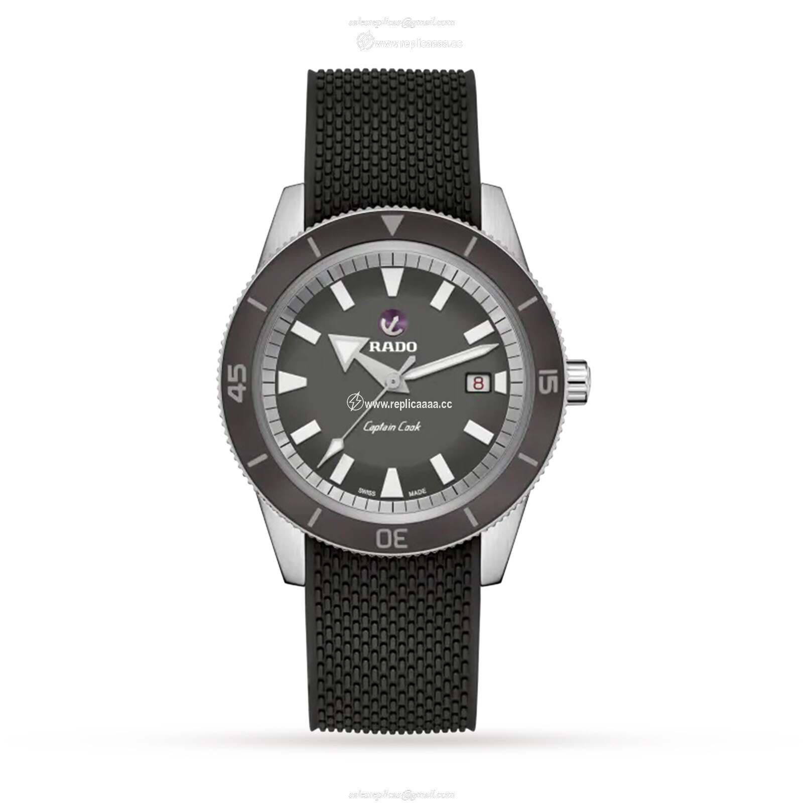 Replica Rado Captain Cook Automatic 42mm Mens details 3 Strap Set R32505019