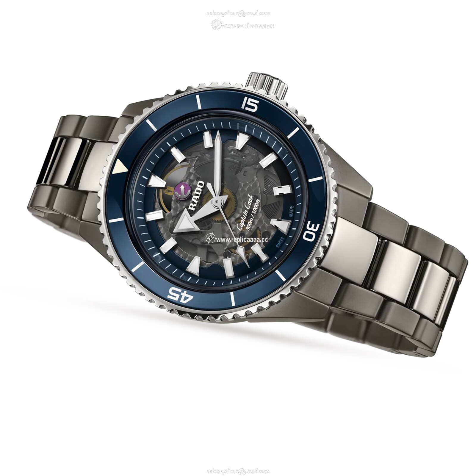 Replica Rado Captain Cook 43mm Mens details R32128202