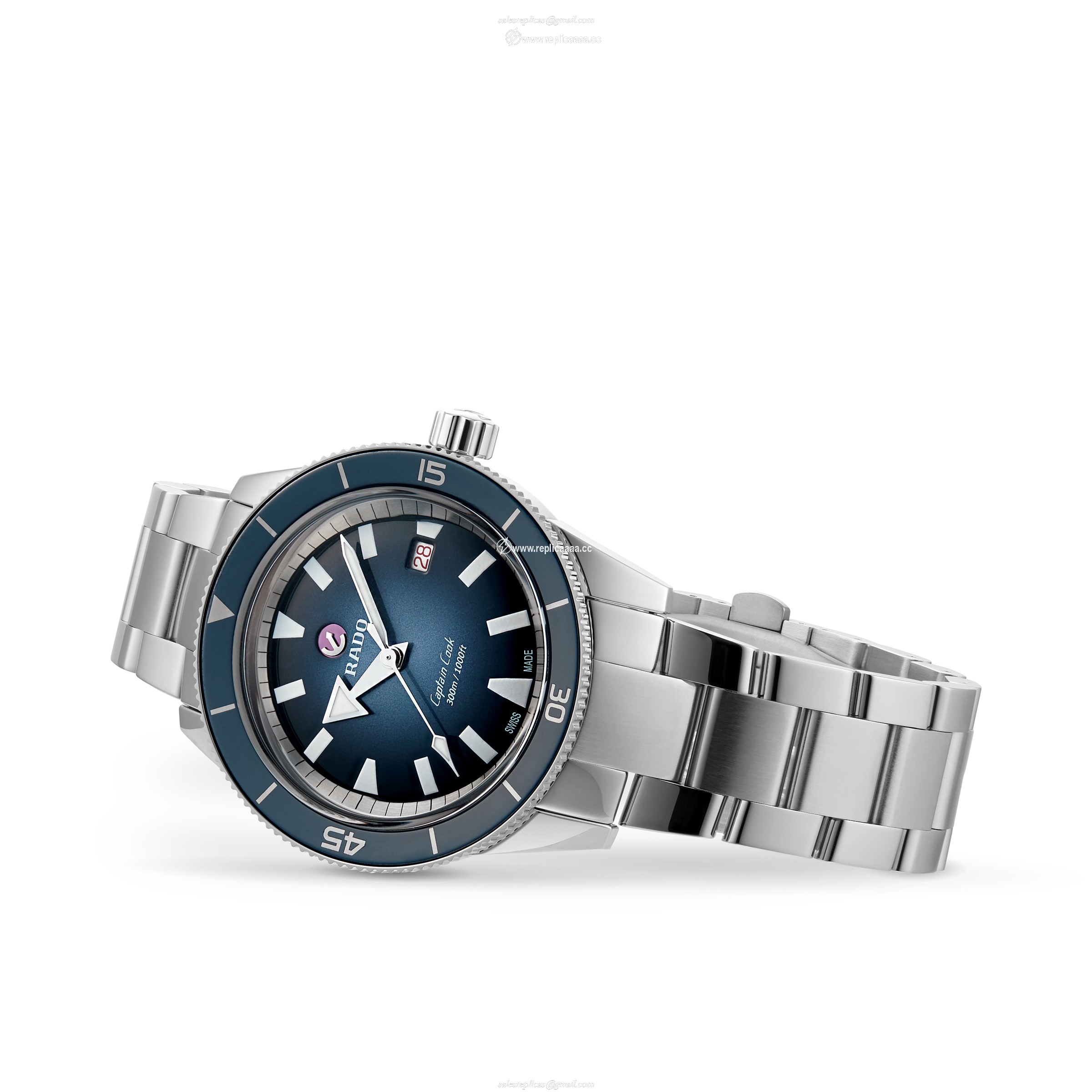 Replica Rado Captain Cook Blue Automatic Mens details R32105203