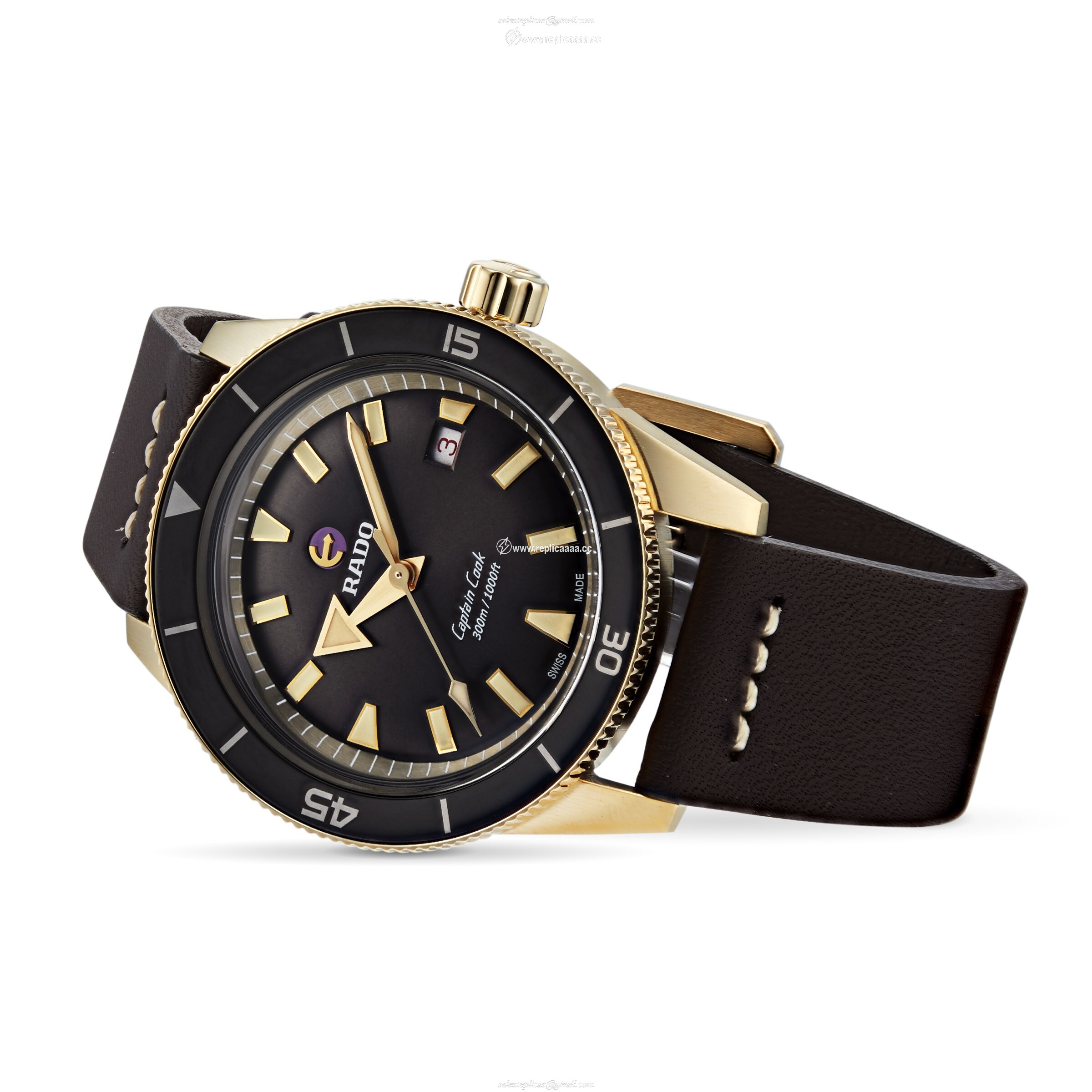 Replica Rado Captain Cook Automatic Bronze Mens details R32504306