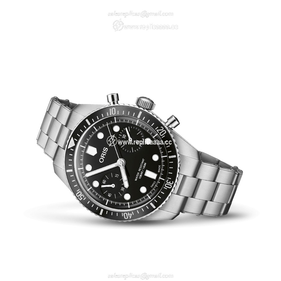 Replica Oris Divers Sixty Five Chronograph 40mm Mens details Black Stainless Steel 01 771 7791 4054-07 8 20 18 2 Replica Oris Divers Sixty Five Chronograph 40mm Mens details Black Stainless Steel 01 771 7791 4054-07 8 20 18