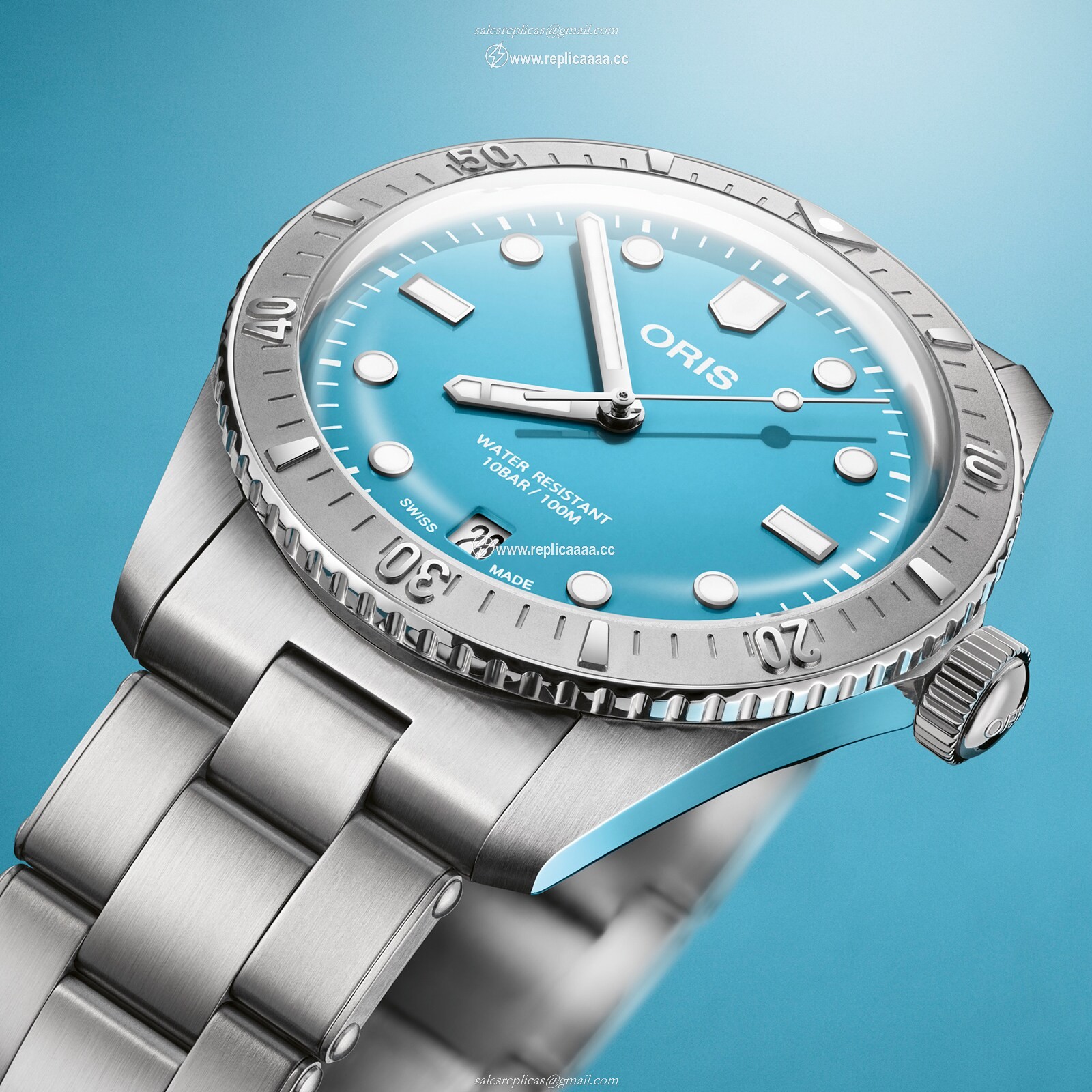 Replica Oris Divers Heritage 1965 38mm Unisex details Blue Stainless Steel 01 733 7771 4055-07 8 19 18 2 Replica Oris Divers Heritage 1965 38mm Unisex details Blue Stainless Steel 01 733 7771 4055-07 8 19 18