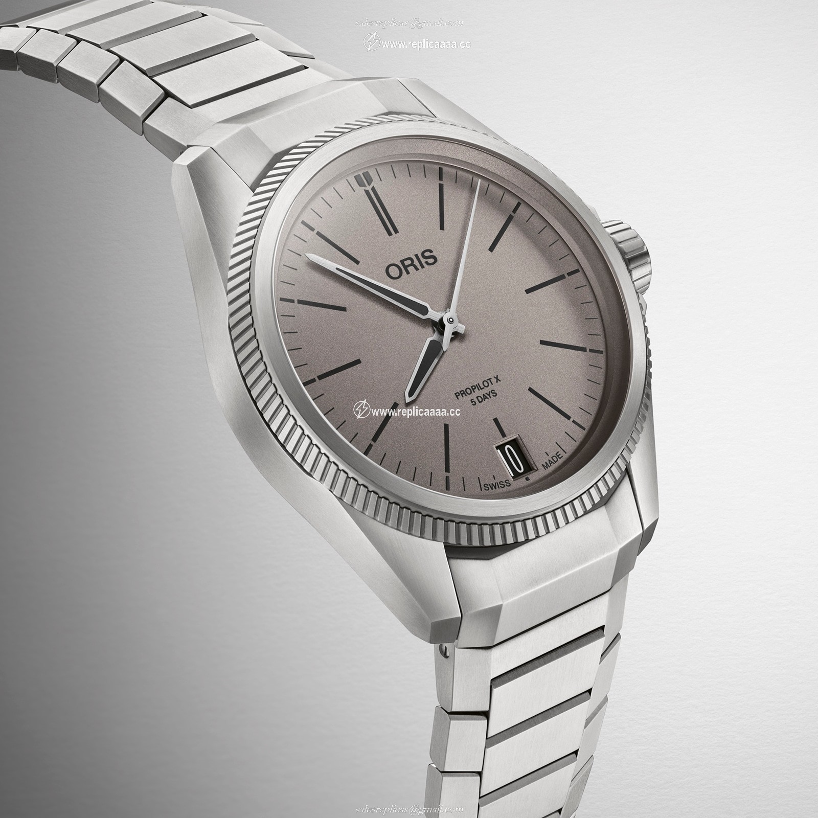 Replica Oris ProPilot X Calibre 400 39mm Mens details Grey 01 400 7778 7153-07 7 20 01TLC