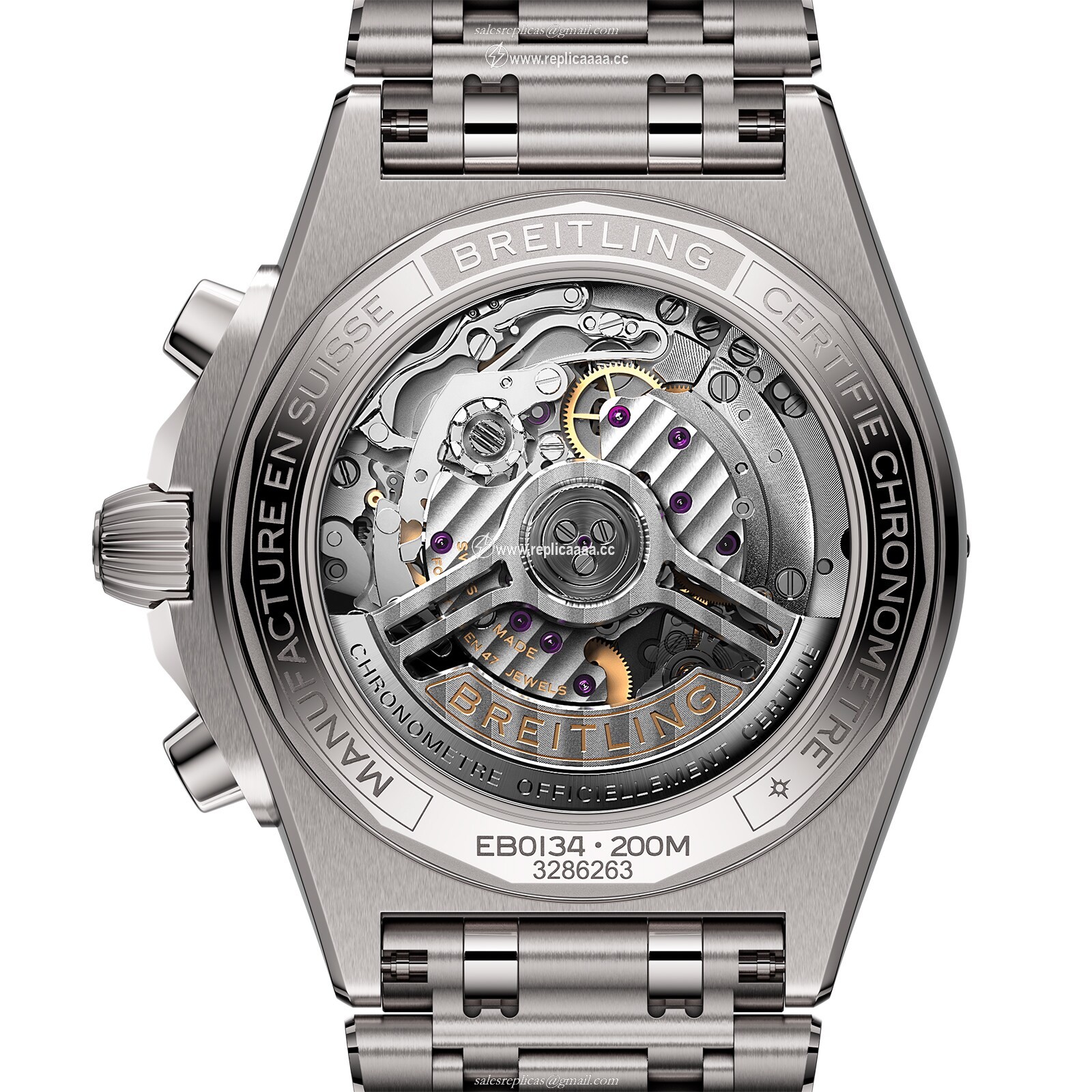 Replica Breitling Chronomat B01 42mm Mens details Grey Stainless Steel EB0134101M1E1 2 Replica Breitling Chronomat B01 42mm Mens details Grey Stainless Steel EB0134101M1E1