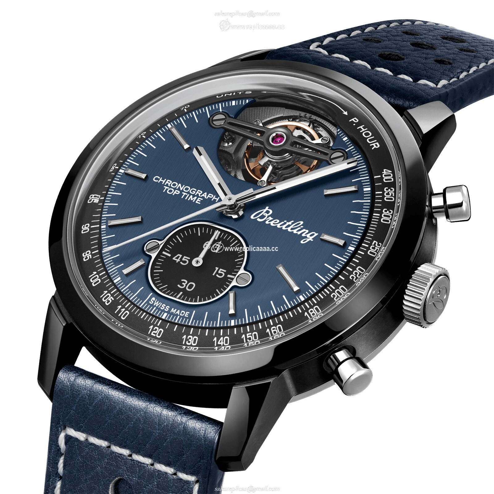 Replica Breitling Top Time B21 Shelby Cobra Tourbillon 42mm Mens details Blue SB21251A1C1X1 2 Replica Breitling Top Time B21 Shelby Cobra Tourbillon 42mm Mens details Blue SB21251A1C1X1