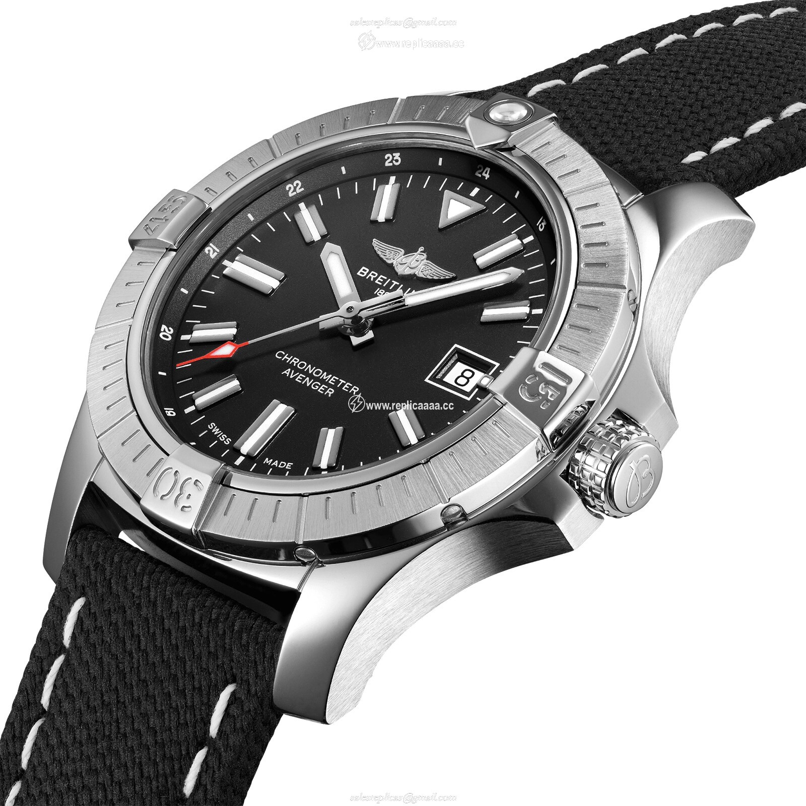 Replica Breitling Avenger Automatic 43 Stainless Steel details A17318101B1X1