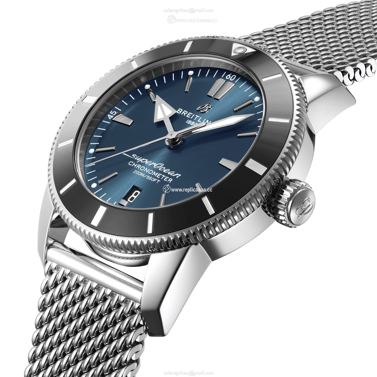 Replica Breitling Superocean Heritage B20 Automatic 44mm UK Exclusive Mens details Blue Stainless Steel AB20304A1C1A1 2 Replica Breitling Superocean Heritage B20 Automatic 44mm UK Exclusive Mens details Blue Stainless Steel AB20304A1C1A1