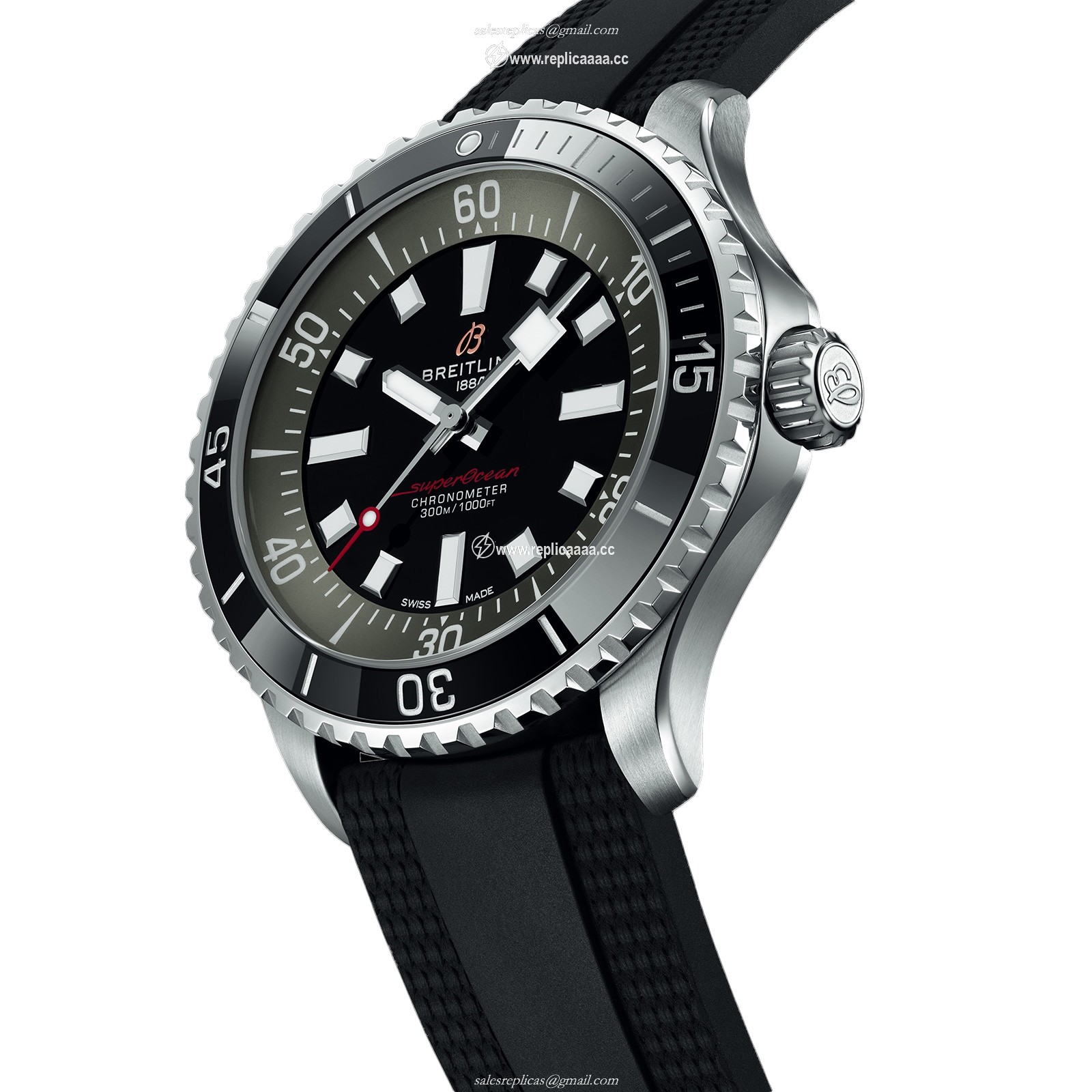 Replica Breitling Superocean Automatic 44mm UK Edition Mens details Black Rubber A173765A1B1S1 2 Replica Breitling Superocean Automatic 44mm UK Edition Mens details Black Rubber A173765A1B1S1