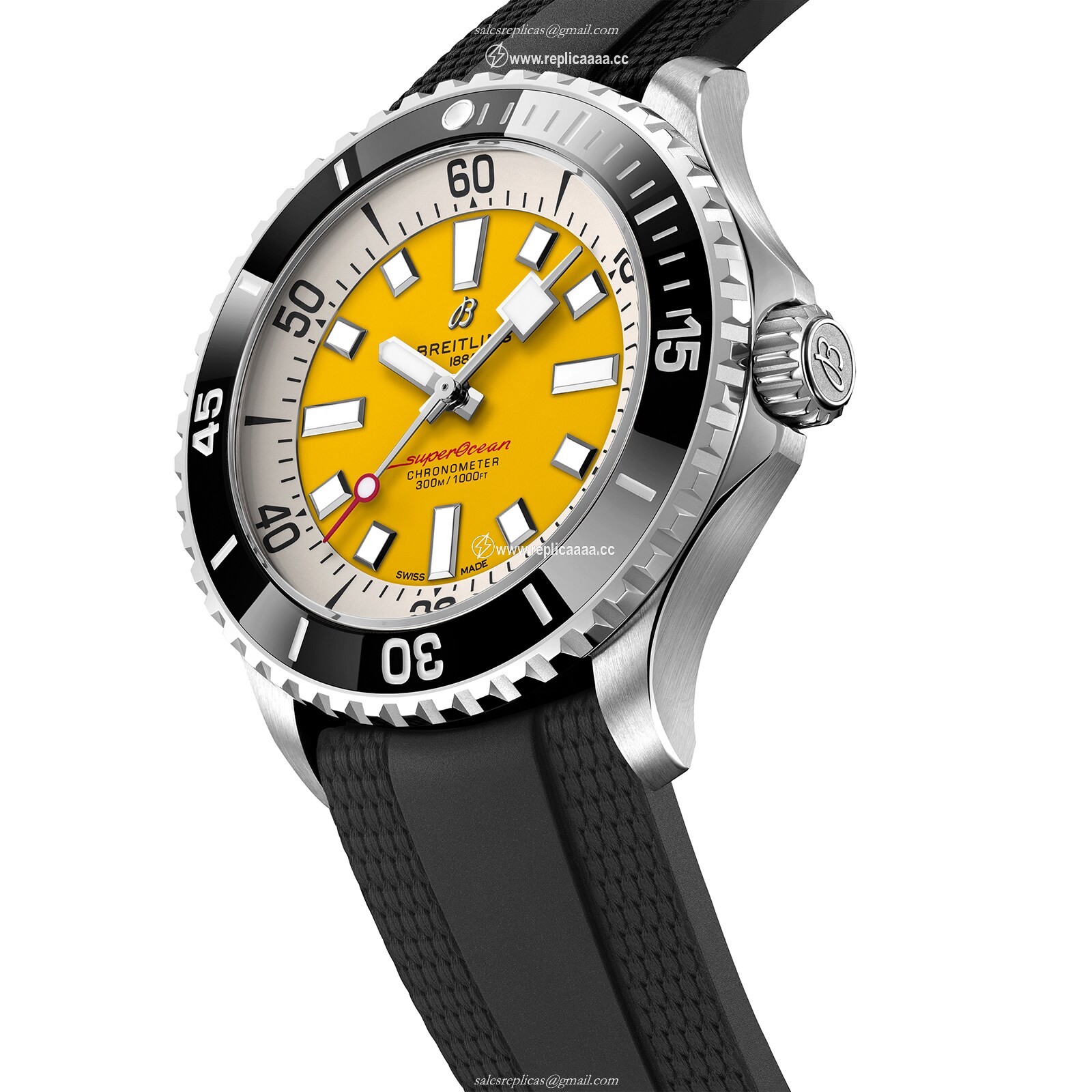 Replica Breitling Superocean Automatic Code Yellow UK Edition 46mm Mens details Yellow Rubber A173781A1I1S1 2 Replica Breitling Superocean Automatic Code Yellow UK Edition 46mm Mens details Yellow Rubber A173781A1I1S1