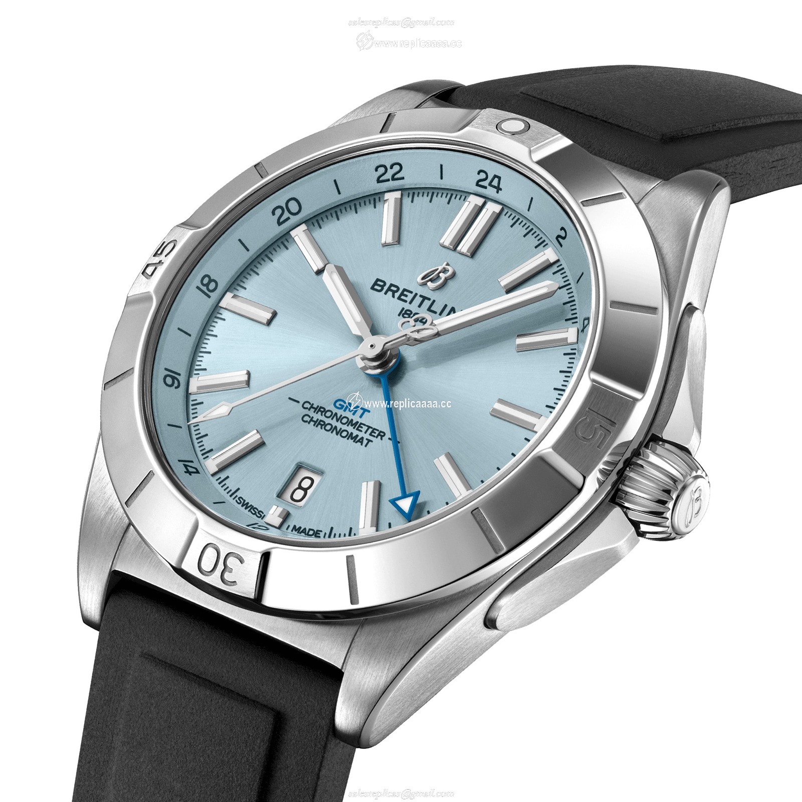 Replica Breitling Chronomat Automatic GMT 40mm Mens details Blue P32398101C1S1