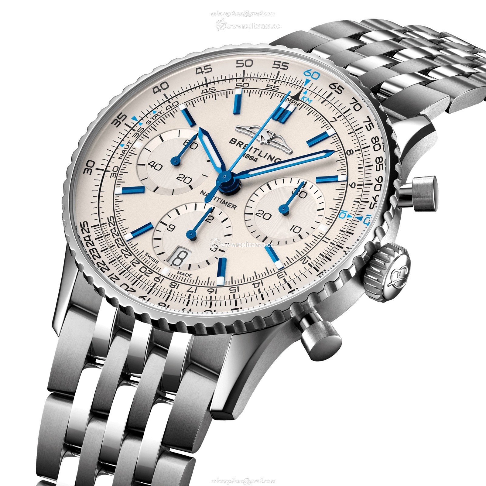 Replica Breitling Navitimer Chronograph 41mm Mens details White AB0139A71G1A1 2 Replica Breitling Navitimer Chronograph 41mm Mens details White AB0139A71G1A1