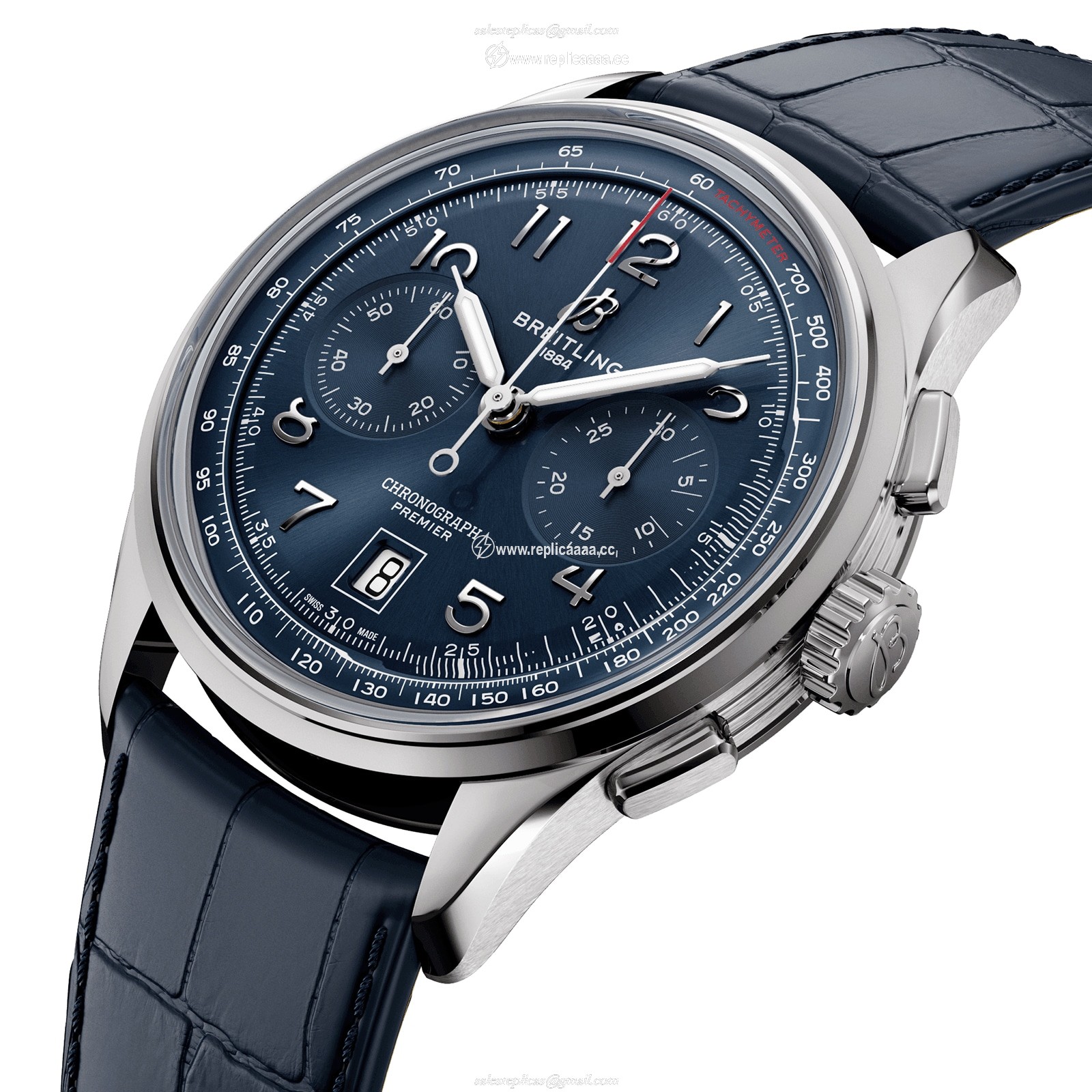 Replica Breitling Premier B01 Chronograph 42 Stainless Steel details AB0145171C1P2