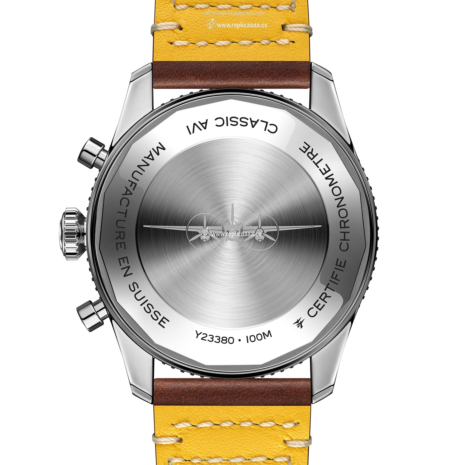 Replica Breitling Classic AVI Chronograph 42 Mosquito Leather Strap details Y233801A1B1X1 2 Replica Breitling Classic AVI Chronograph 42 Mosquito Leather Strap details Y233801A1B1X1