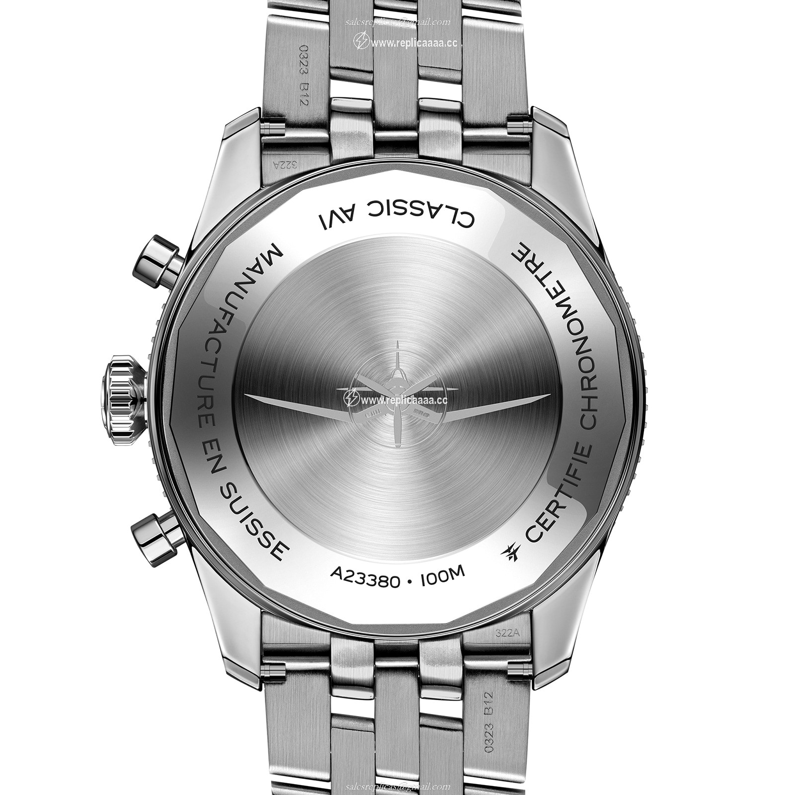 Replica Breitling Classic AVI Chronograph 42 Tribute to Vought F4U Corsair Stainless Steel details A233801A1C1A1