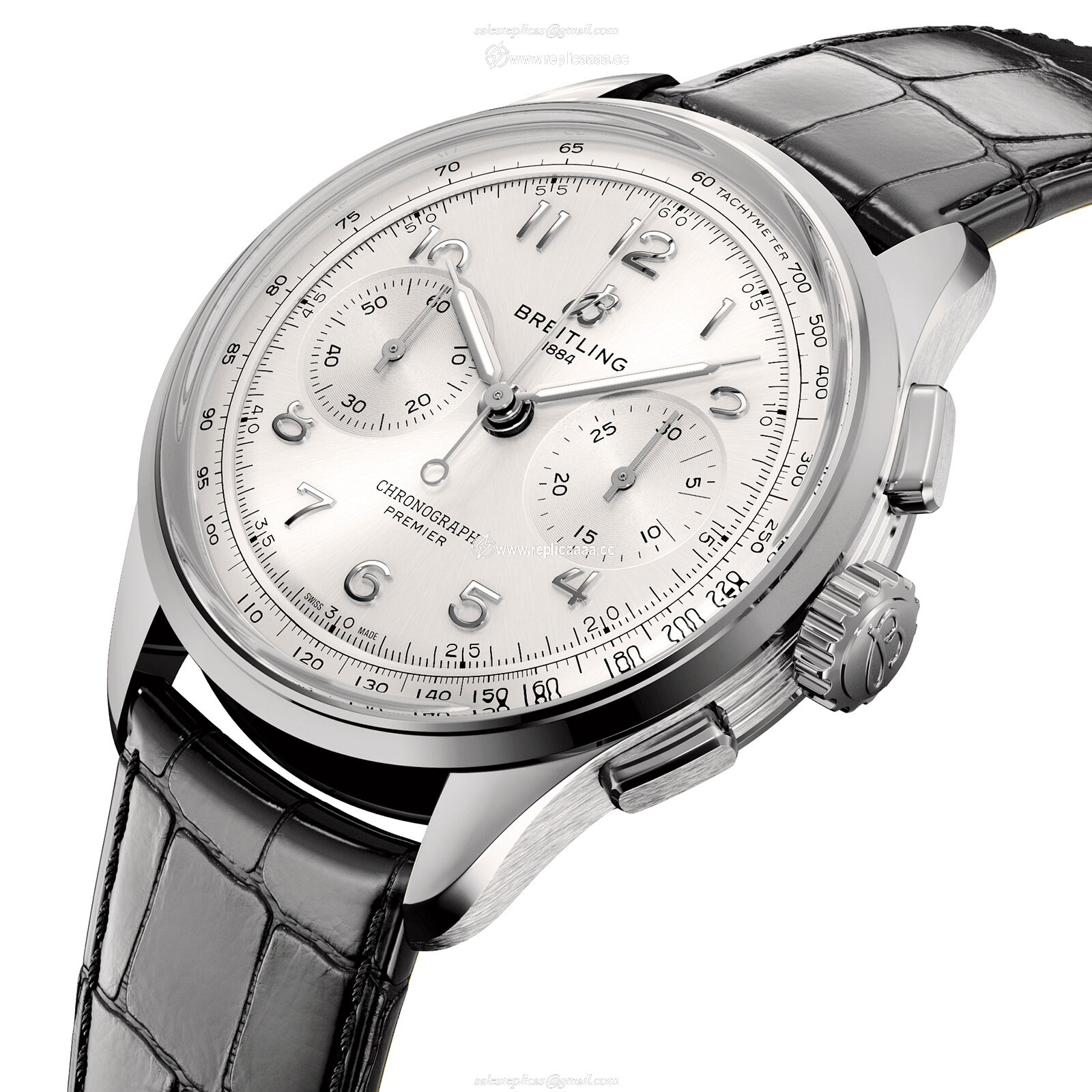 Replica Breitling Premier B09 Chonograph 40mm Mens details Silver AB0930371G1P1 2 Replica Breitling Premier B09 Chonograph 40mm Mens details Silver AB0930371G1P1