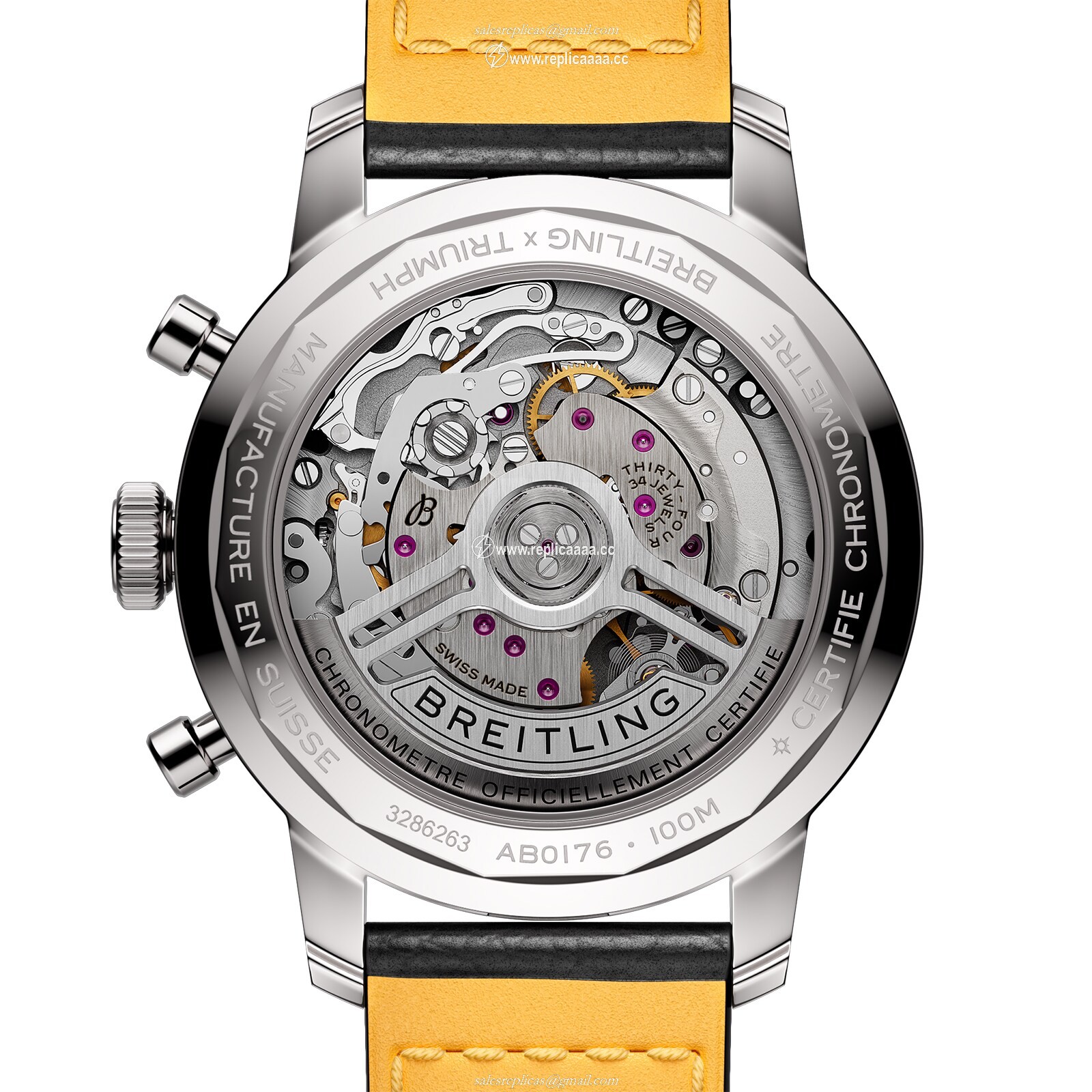 Replica Breitling Top Time B01 Triumph 41mm Mens details Leather AB01764A1C1X1 2 Replica Breitling Top Time B01 Triumph 41mm Mens details Leather AB01764A1C1X1