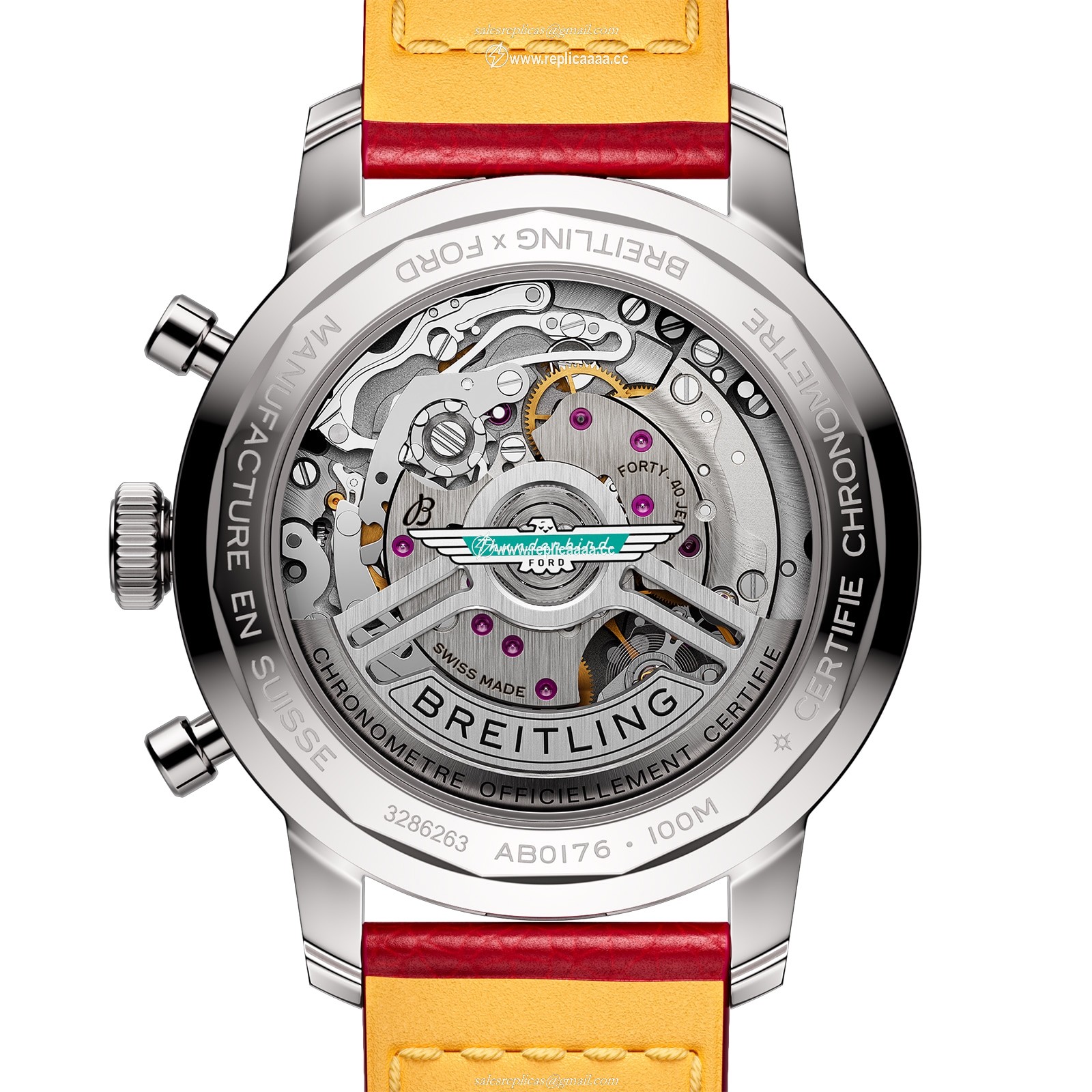 Replica Breitling Top Time B01 Classic Cars Ford Thunderbird 41mm Mens details AB01766A1A1X1 2 Replica Breitling Top Time B01 Classic Cars Ford Thunderbird 41mm Mens details AB01766A1A1X1