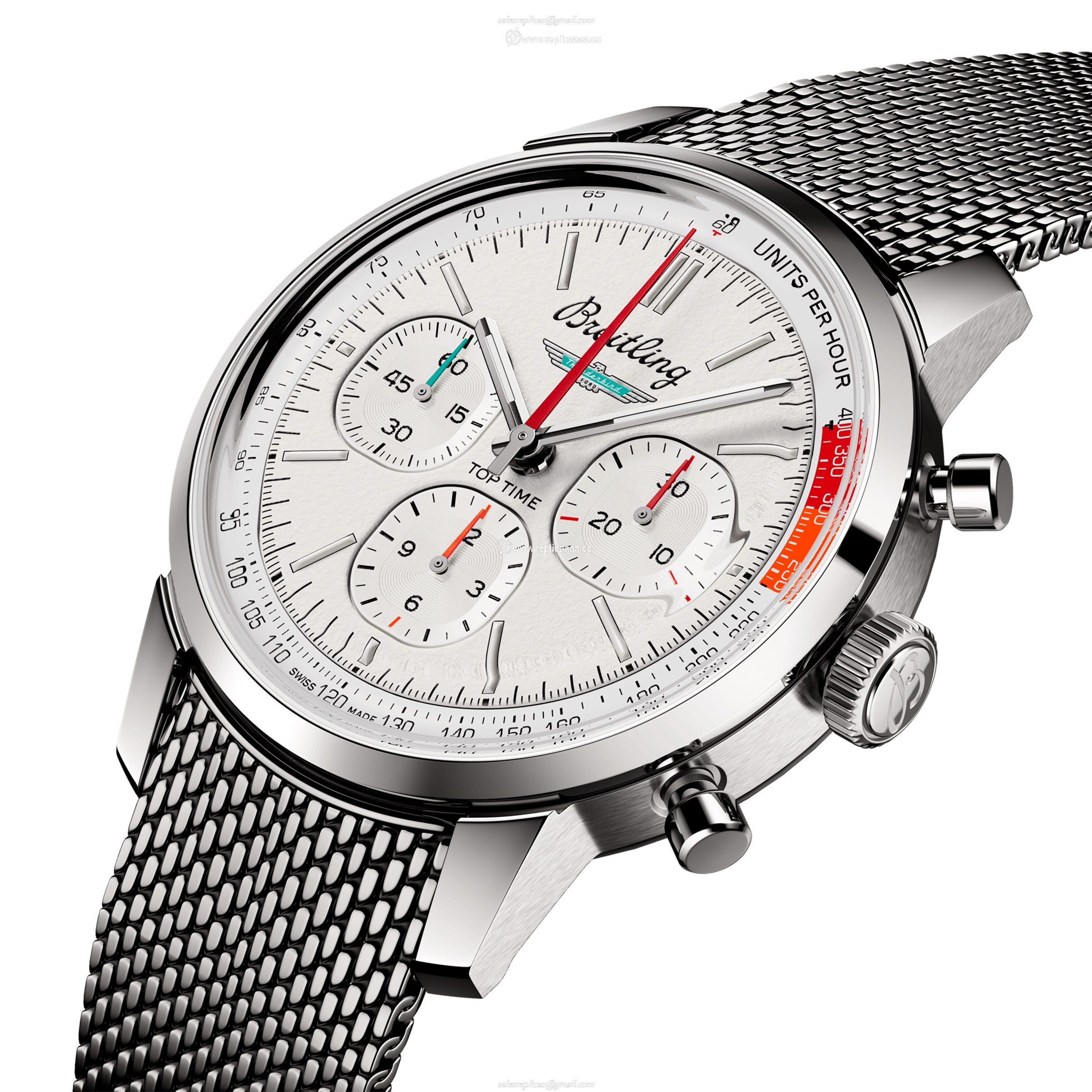 Replica Breitling Top Time B01 Classic Cars Ford Thunderbird 41mm Mens details Mesh Strap AB01766A1A1A1 2 Replica Breitling Top Time B01 Classic Cars Ford Thunderbird 41mm Mens details Mesh Strap AB01766A1A1A1